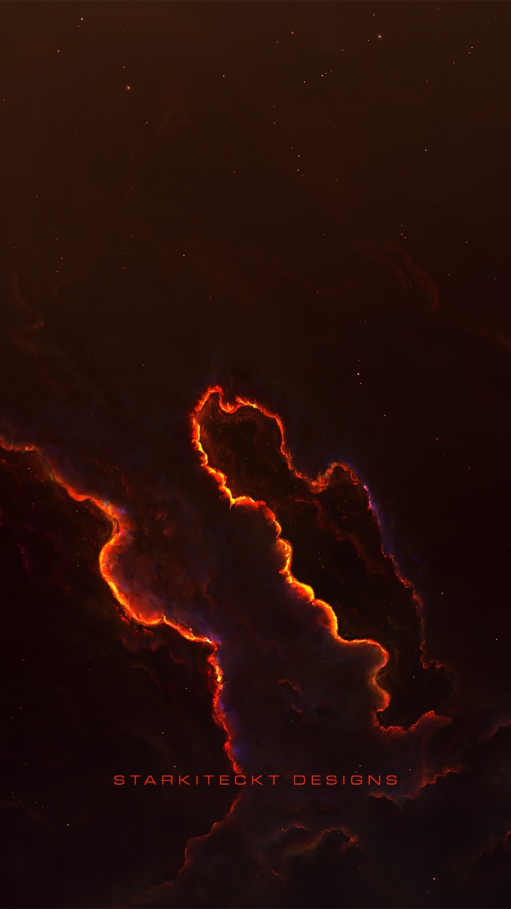 Обои арт, красный цвет, вода, молния, атмосфера в разрешении 720x1280