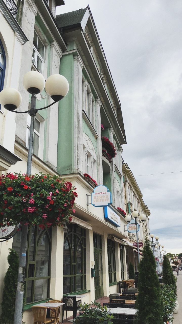 Обои Хаус, недвижимость, соседство, городок, цветочный горшок в разрешении 720x1280