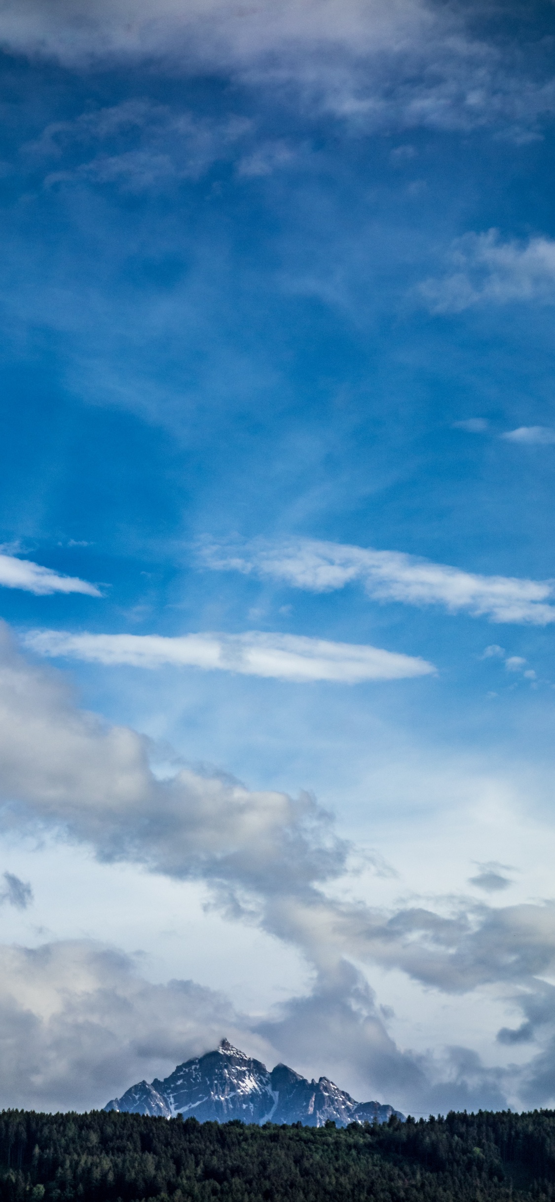 Обои дневное время, облако, синий, золотой час, небо в разрешении 1125x2436