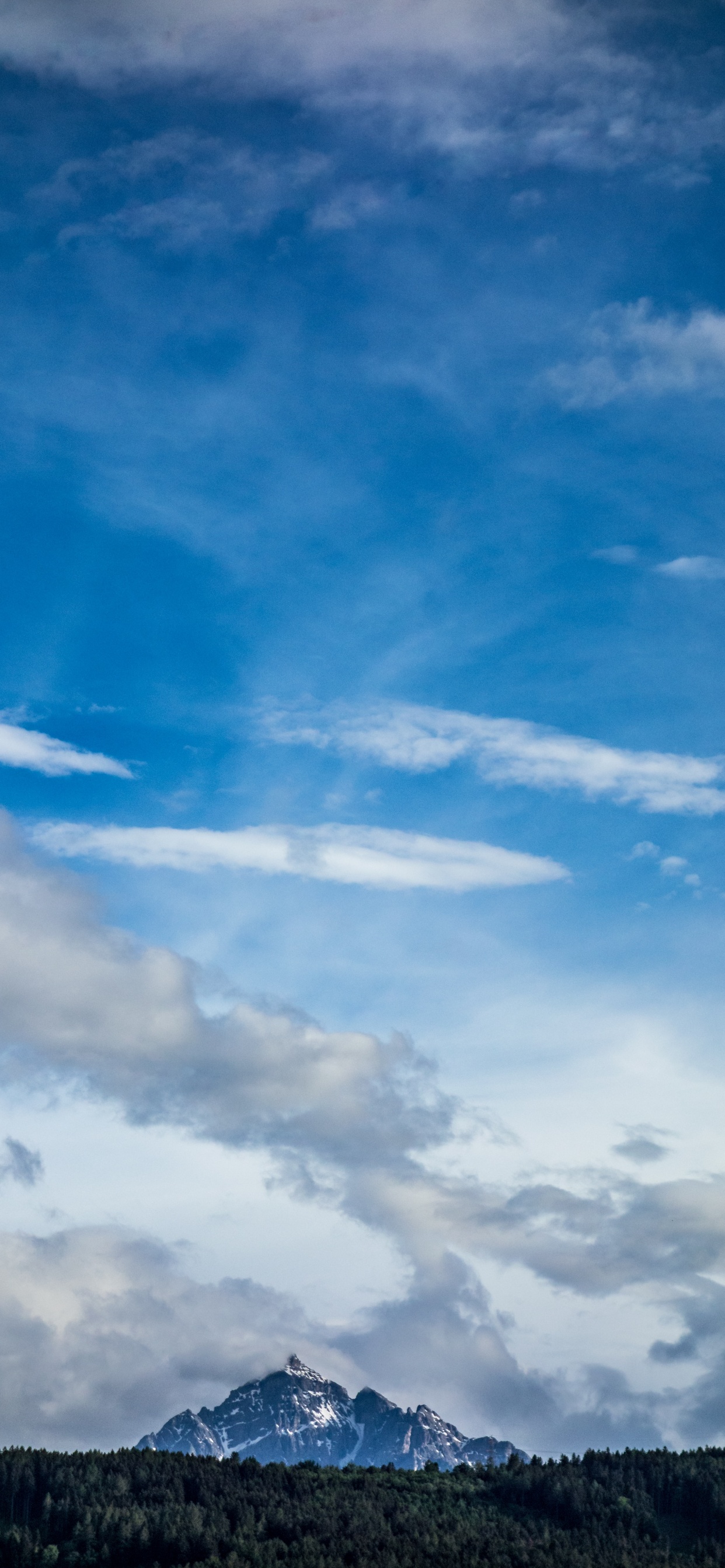 Обои дневное время, облако, синий, золотой час, небо в разрешении 1242x2688