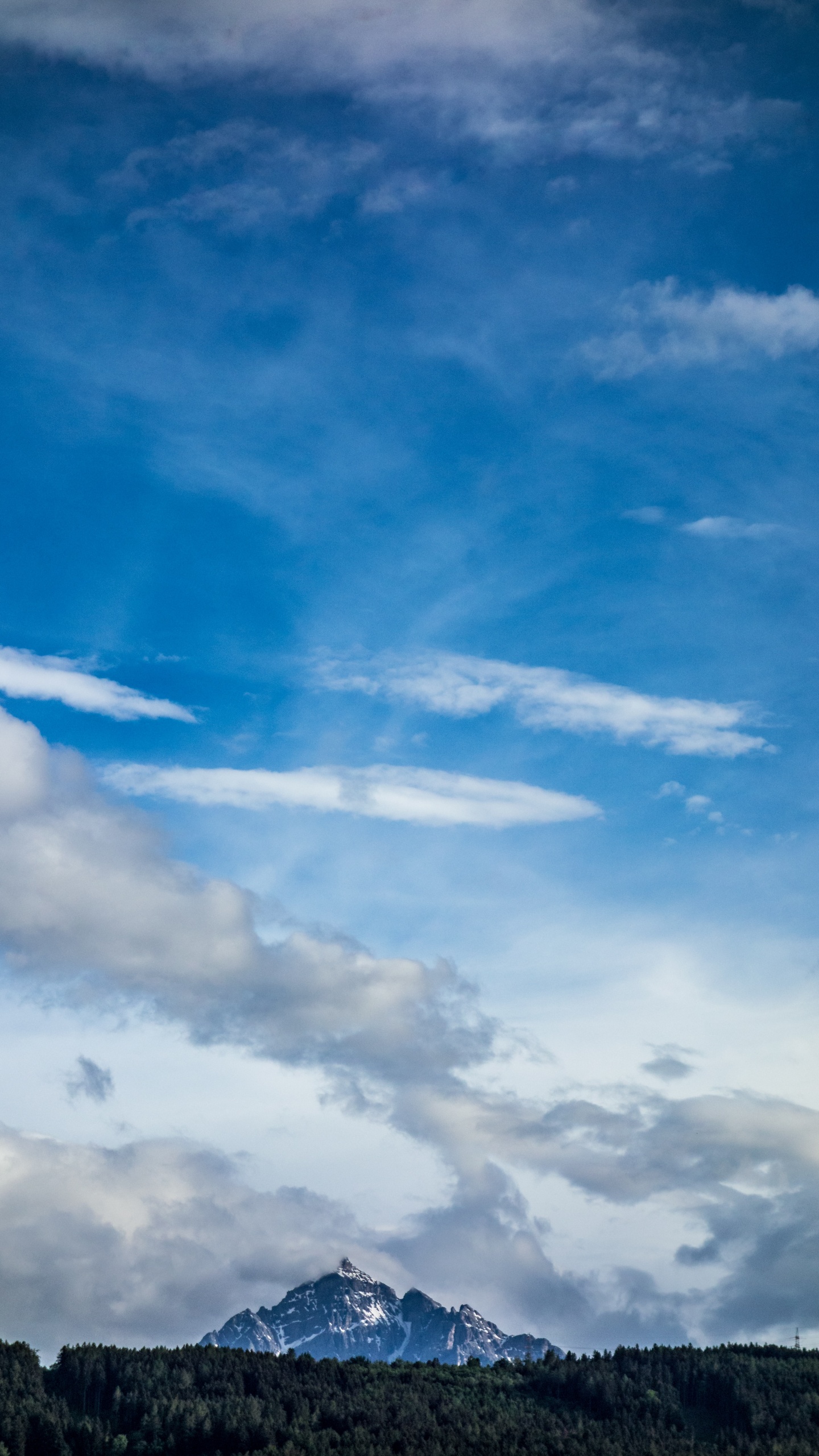 Обои дневное время, облако, синий, золотой час, небо в разрешении 1440x2560