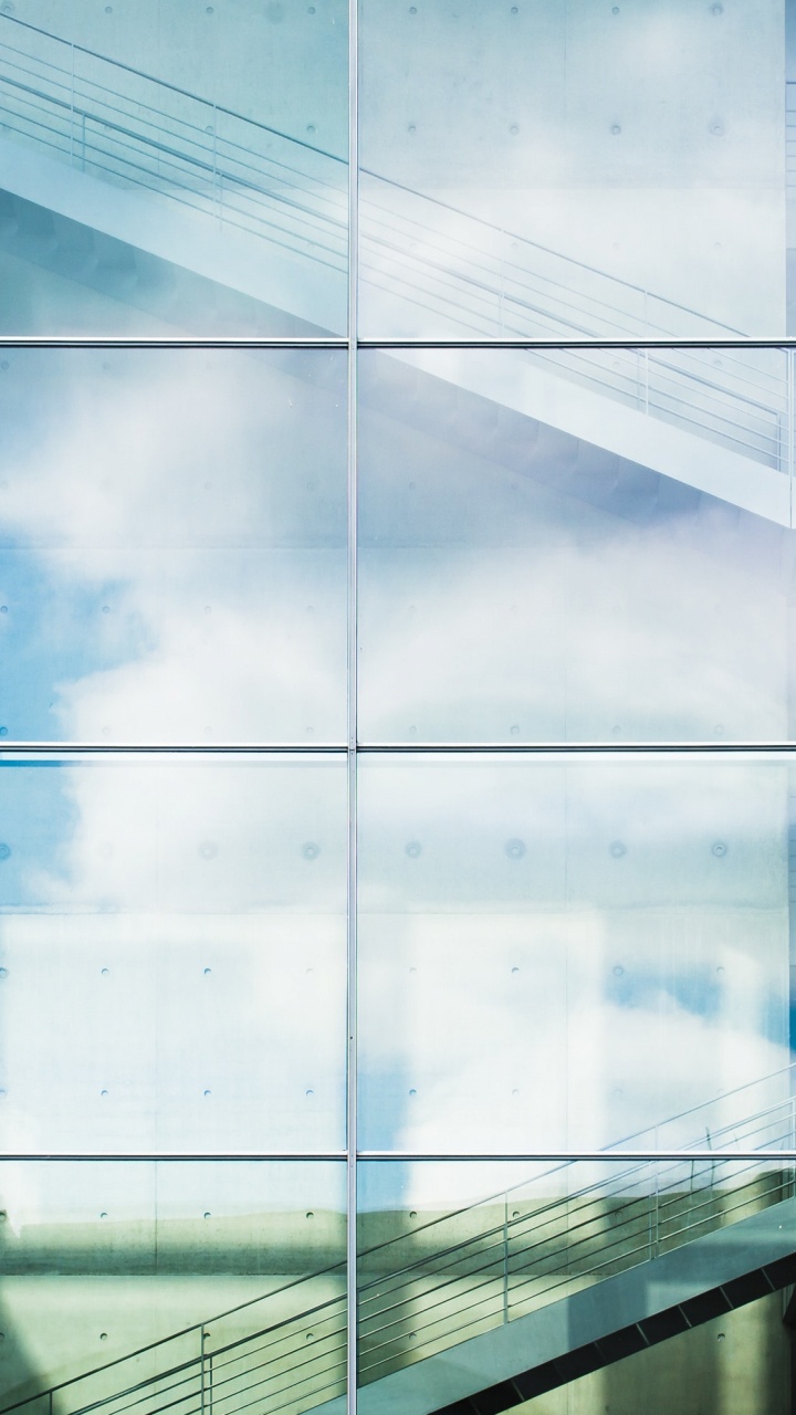 Обои окно, стекло, дверь, синий, дневное время в разрешении 720x1280