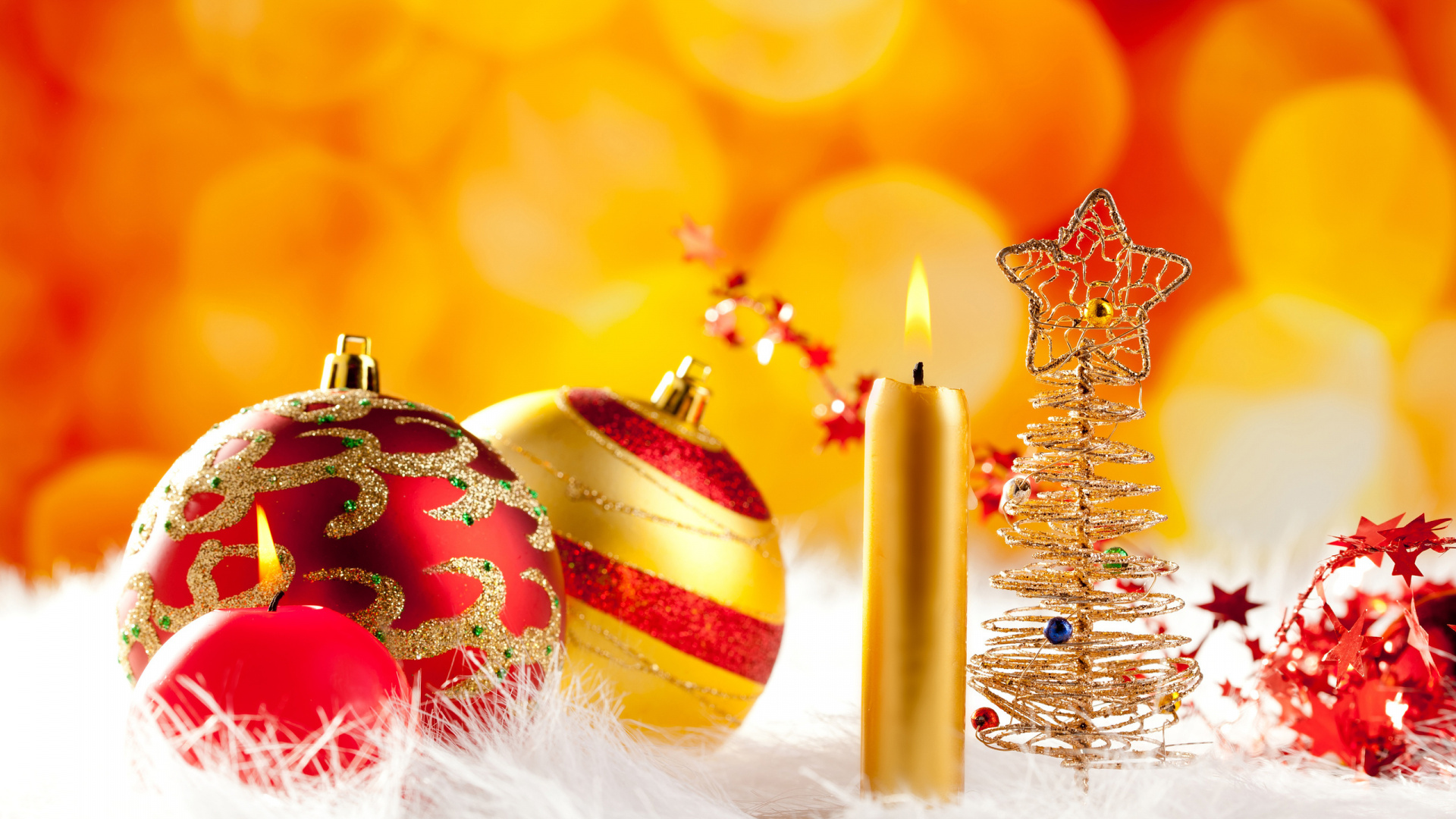 Обои Рождественский день, рождественский орнамент, Рождественские украшения, Рождество, праздник в разрешении 1920x1080