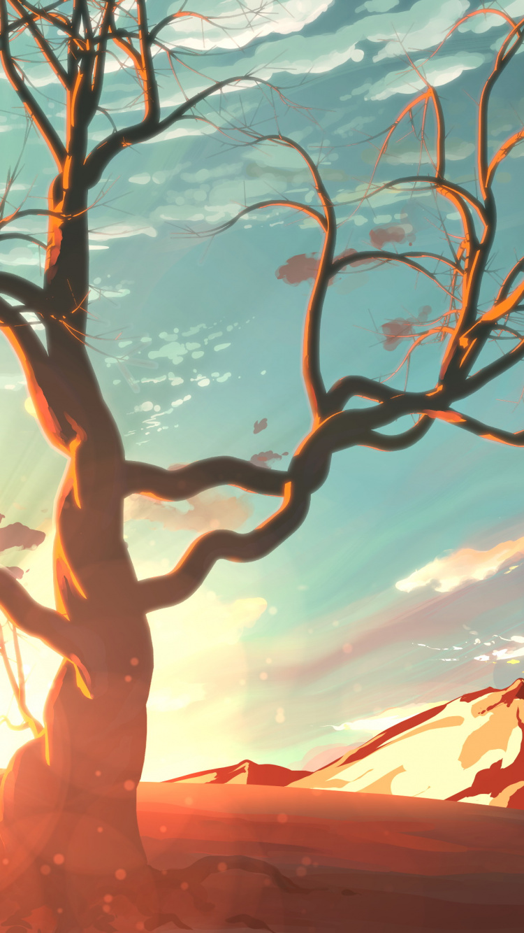 Обои цифровое искусство, живопись, арт, концепт арт, природа в разрешении 750x1334