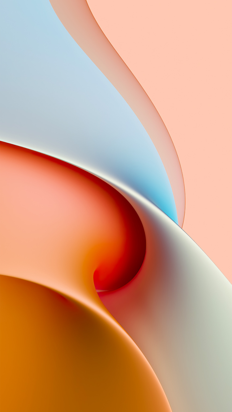 Обои Оранжевый цвет, арт, полутона и оттенки, узор, персик в разрешении 750x1334