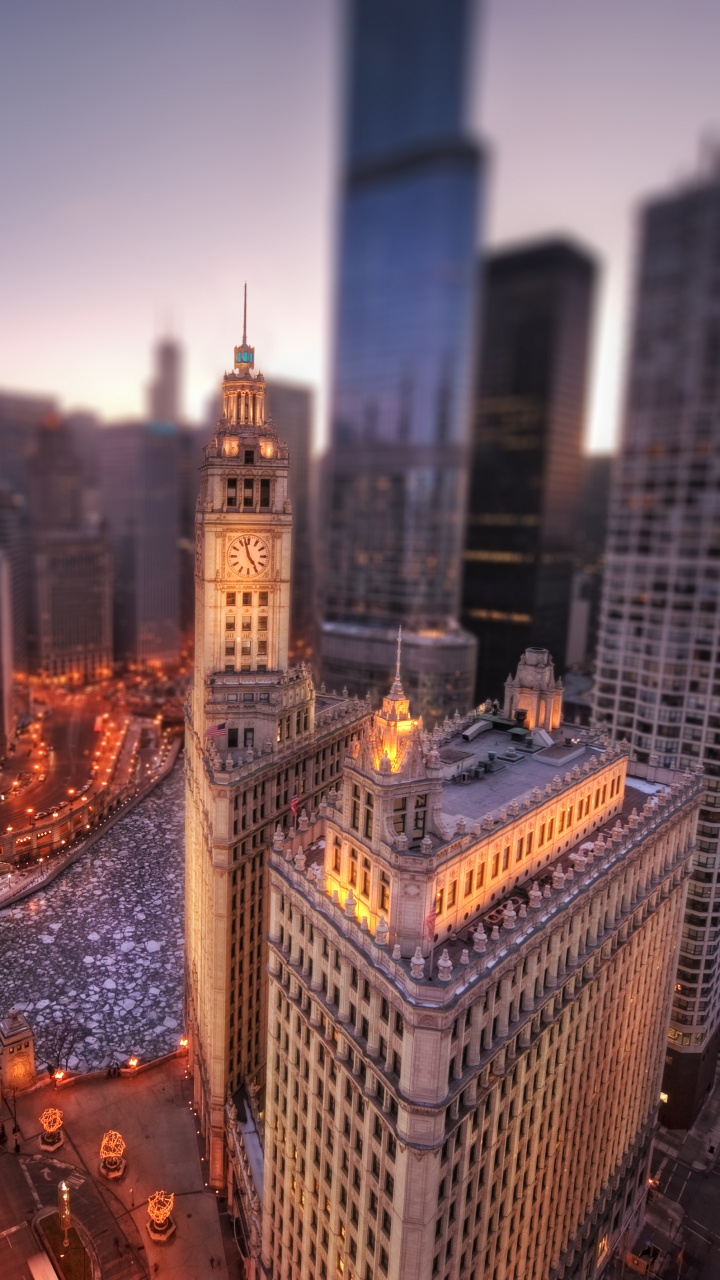 Обои Чикаго, здание, город, городской пейзаж, метрополия в разрешении 720x1280