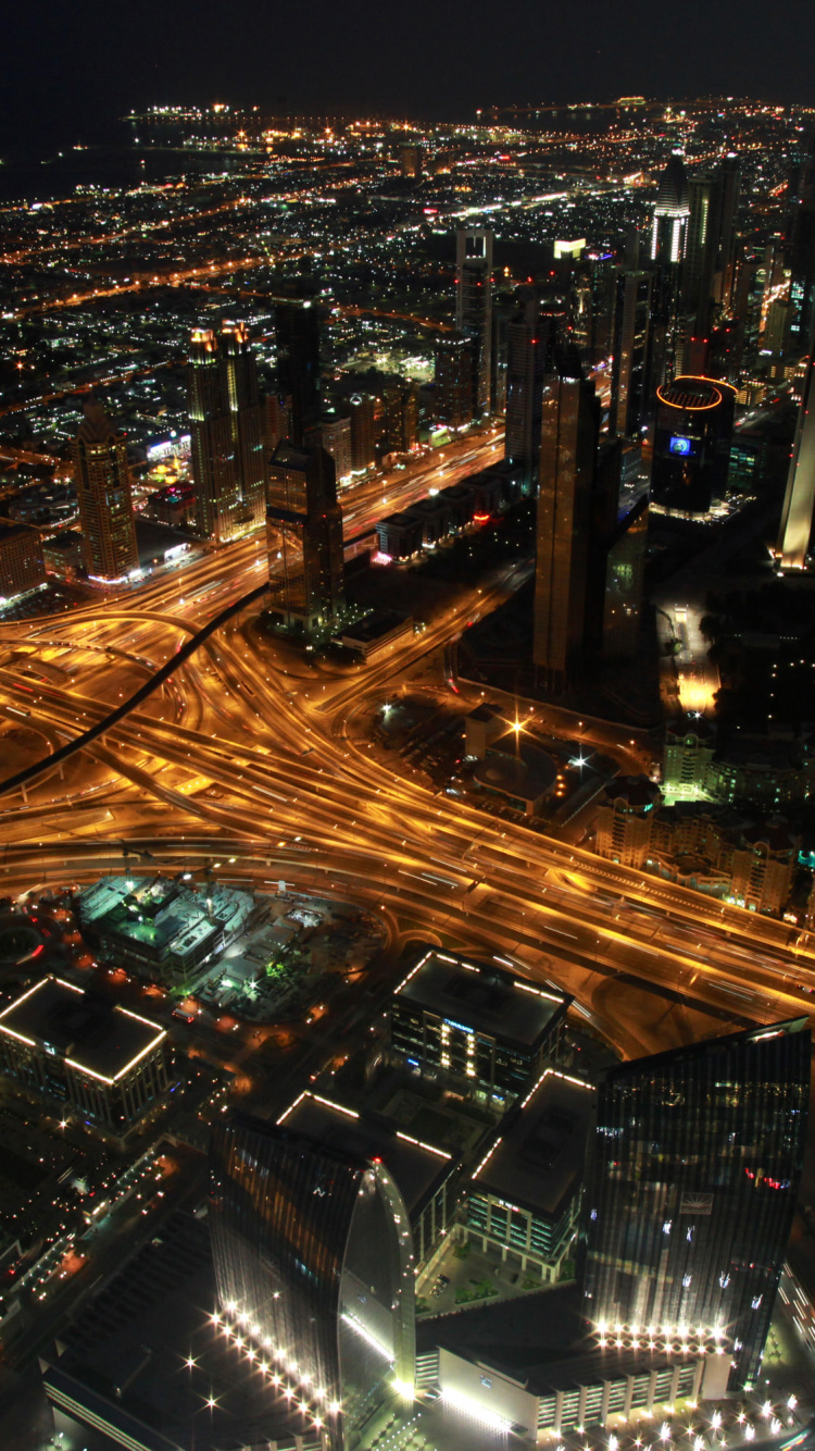 Обои небоскреб, ориентир, Бурдж Халифа, столица, город в разрешении 750x1334