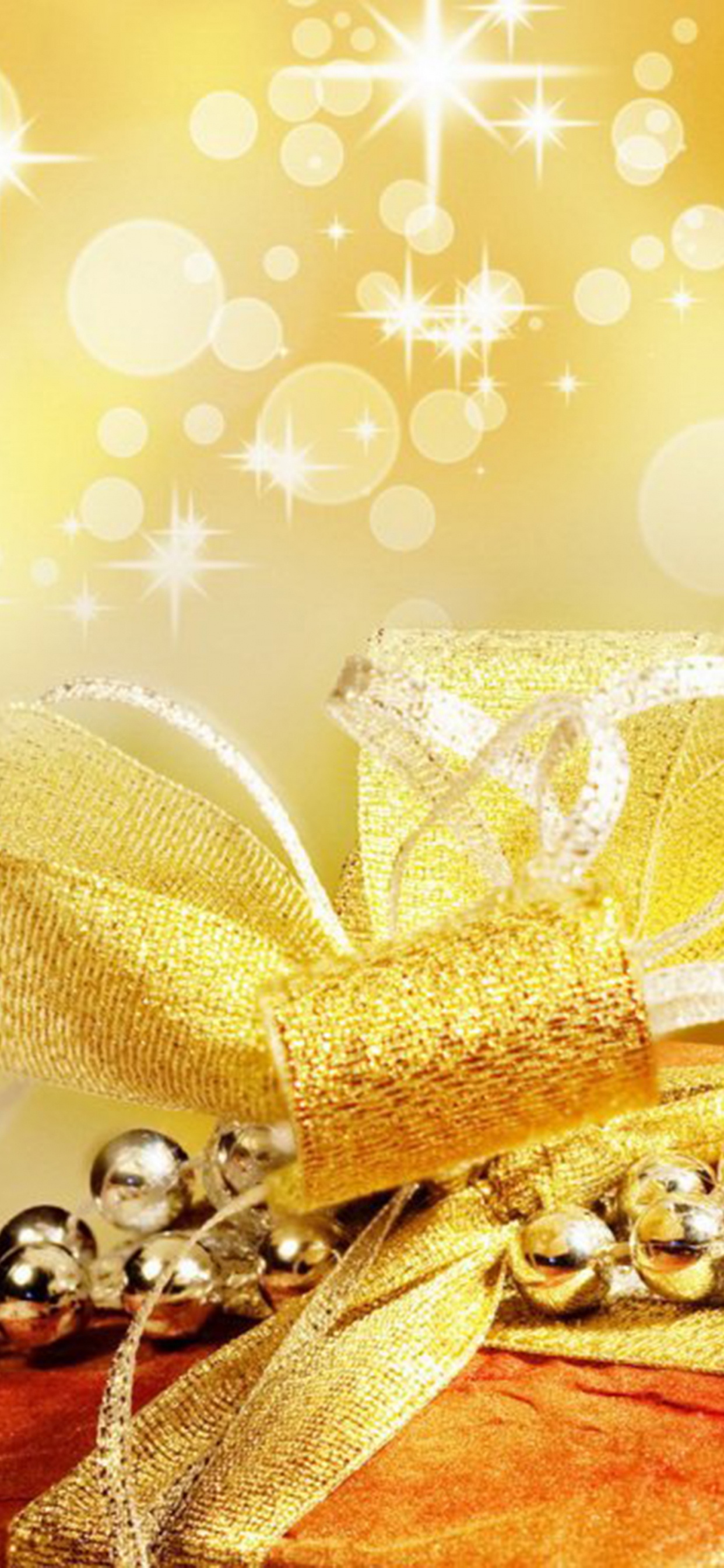 Обои желтый, иллюстрация, графический дизайн, Сочельник, видео в разрешении 1242x2688