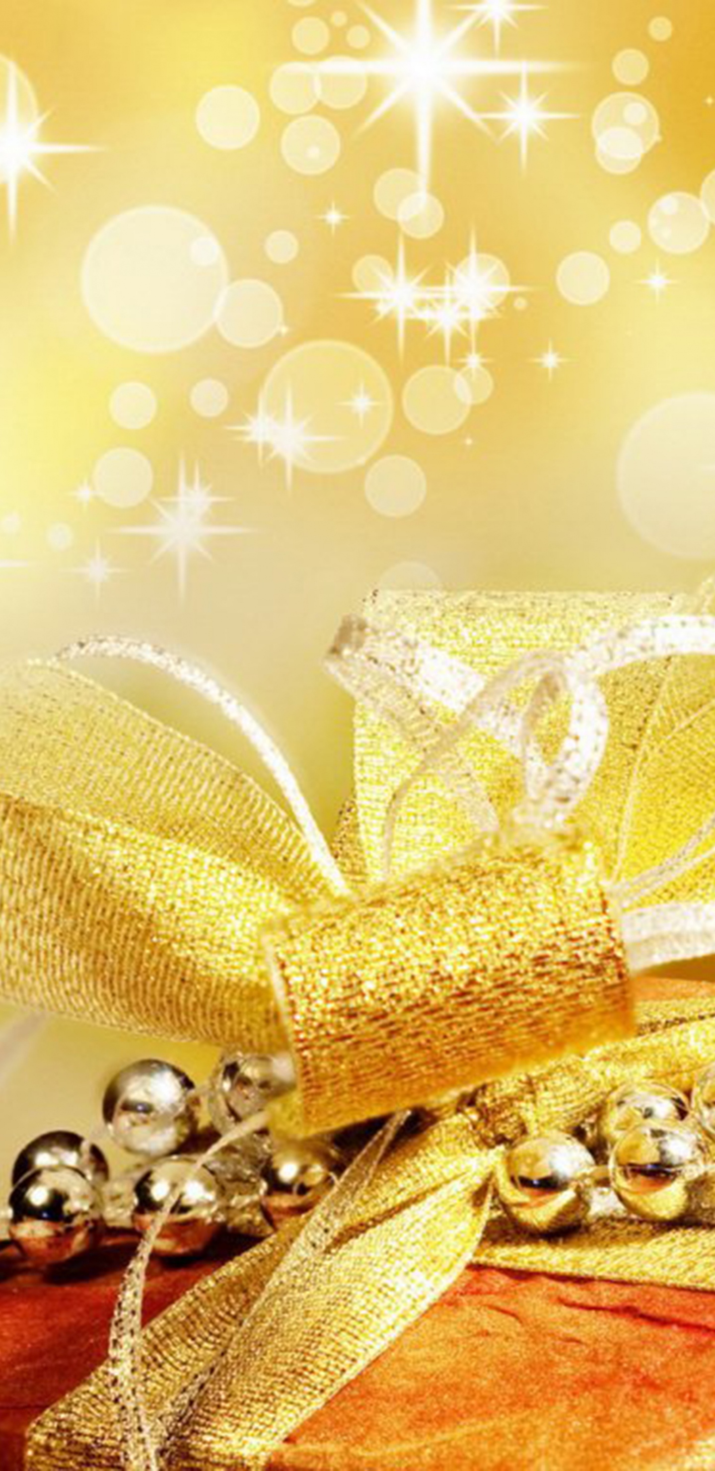 Обои желтый, иллюстрация, графический дизайн, Сочельник, видео в разрешении 1440x2960