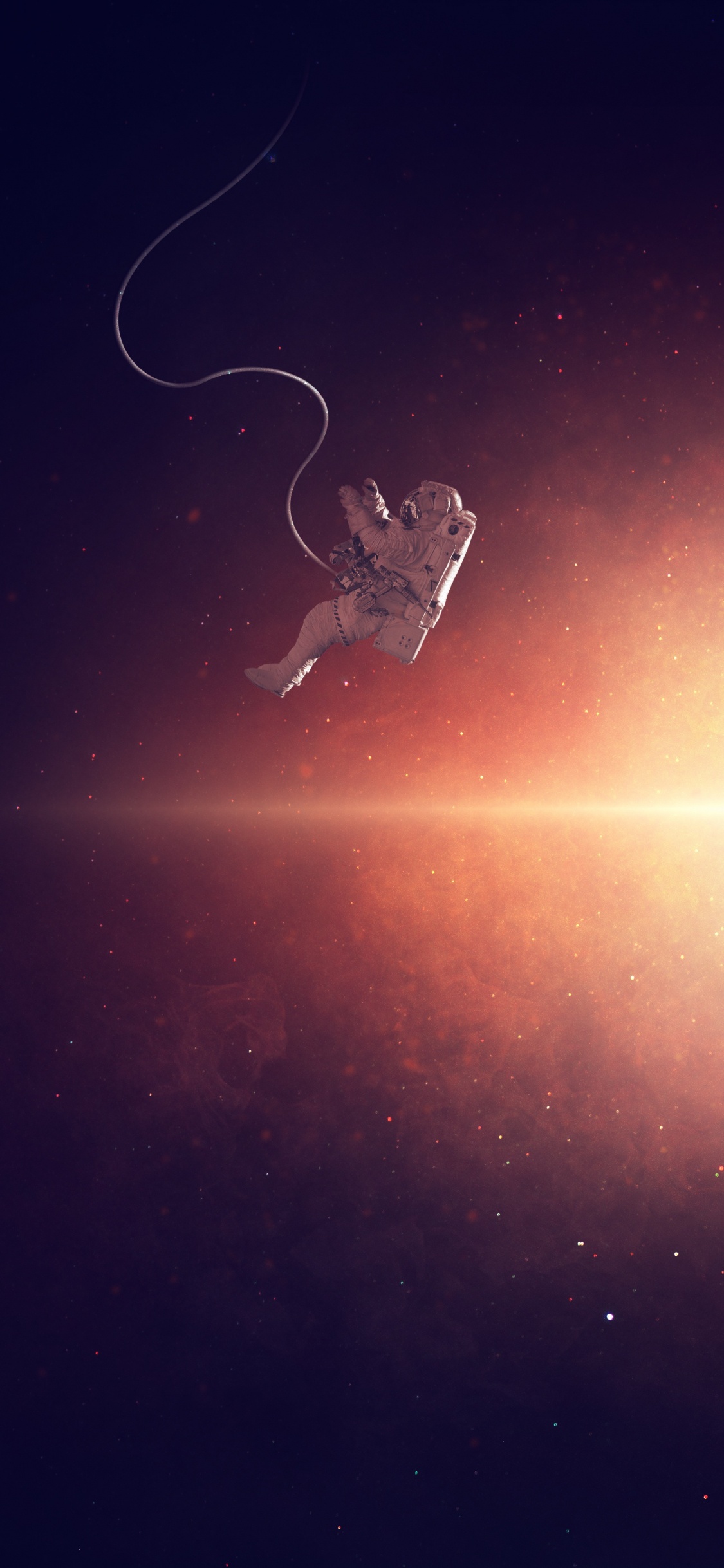 Обои земля, космос, атмосфера, космическое пространство, планета в разрешении 1125x2436