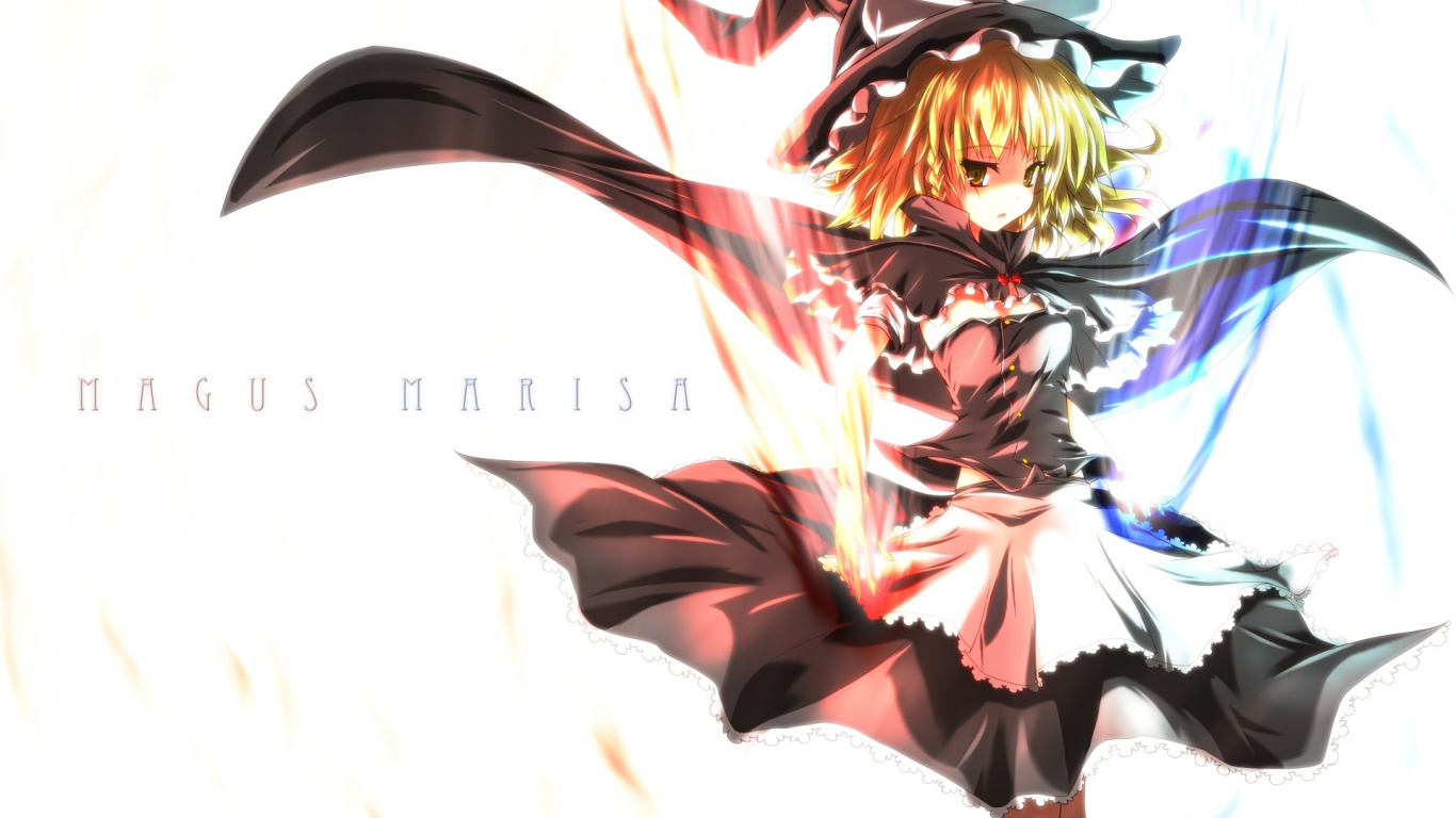 Обои Мариса кирисаме, рейму хакурей, мангака, сверхъестественное существо, Алиса маргатройд в разрешении 1366x768