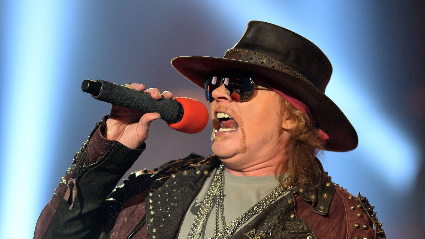 Обои Аксель Роуз, Guns N Roses, ac dc, ведущий вокал, музыкальный исполнитель в разрешении 1366x768