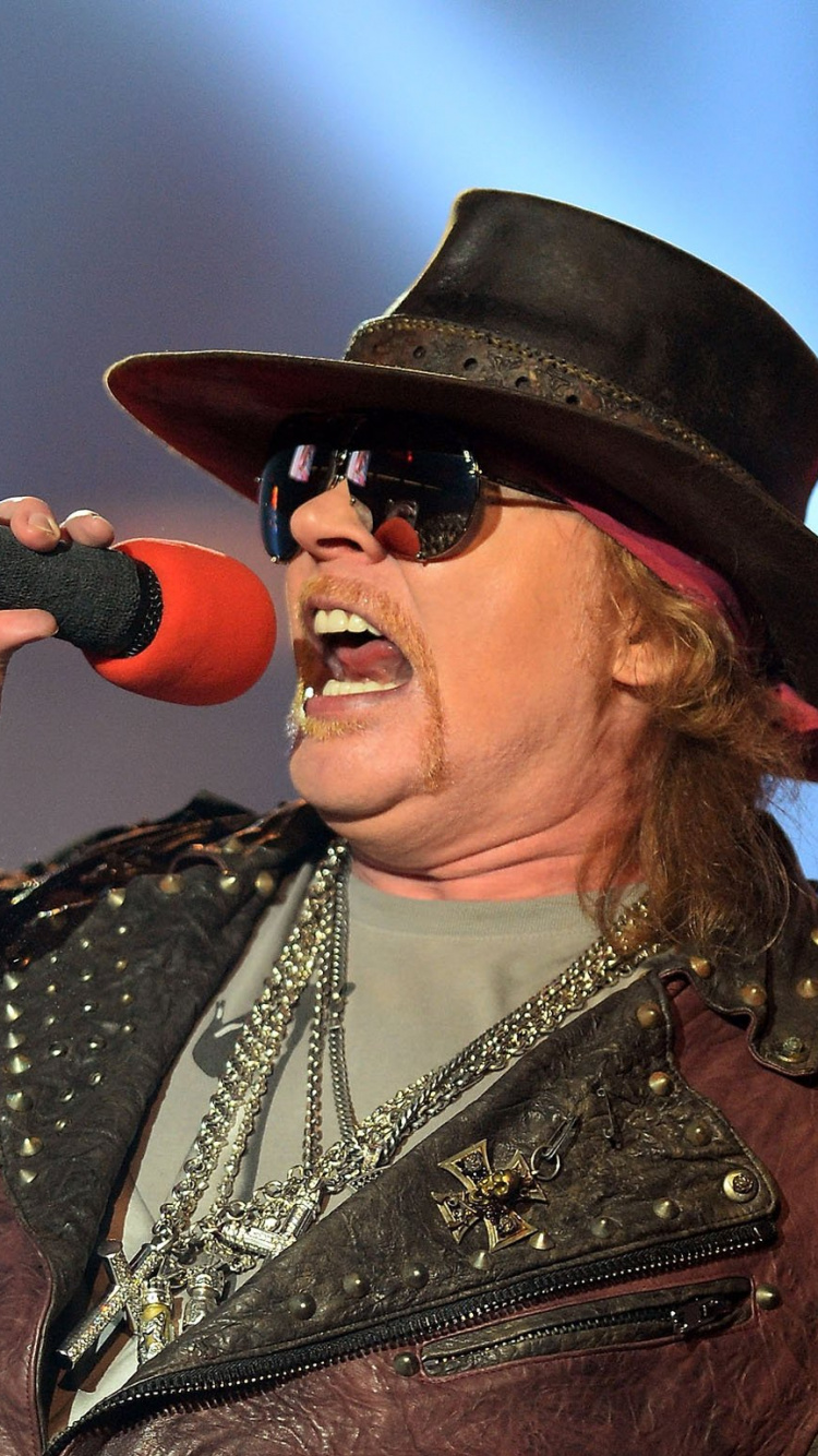 Обои Аксель Роуз, Guns N Roses, ac dc, ведущий вокал, музыкальный исполнитель в разрешении 750x1334