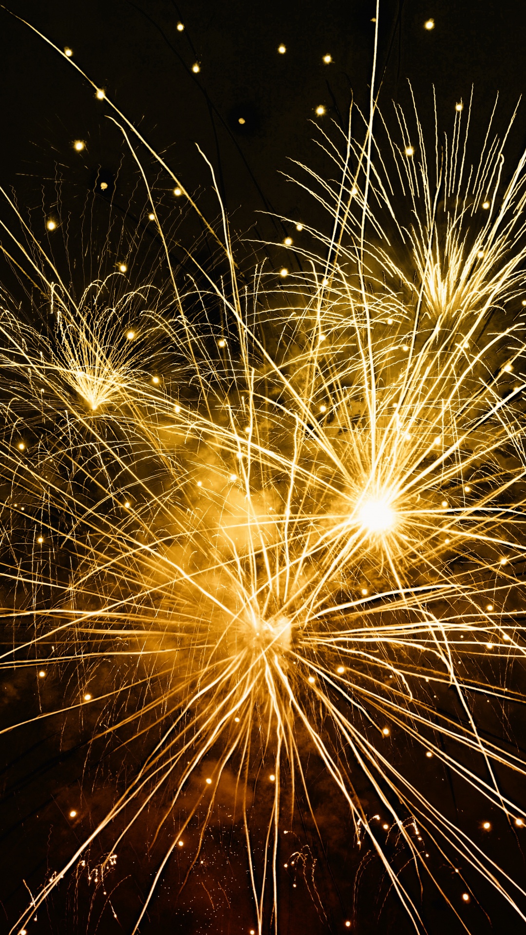 Обои салют, день нового года, природа, полночь, дивали в разрешении 1080x1920