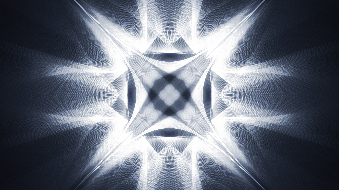 Обои свет, арт, симметрия, узор, дизайн в разрешении 1366x768