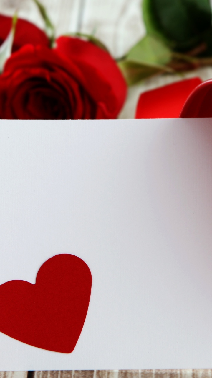 Обои День Святого Валентина, сердце, подарок, красный цвет, любовь в разрешении 720x1280
