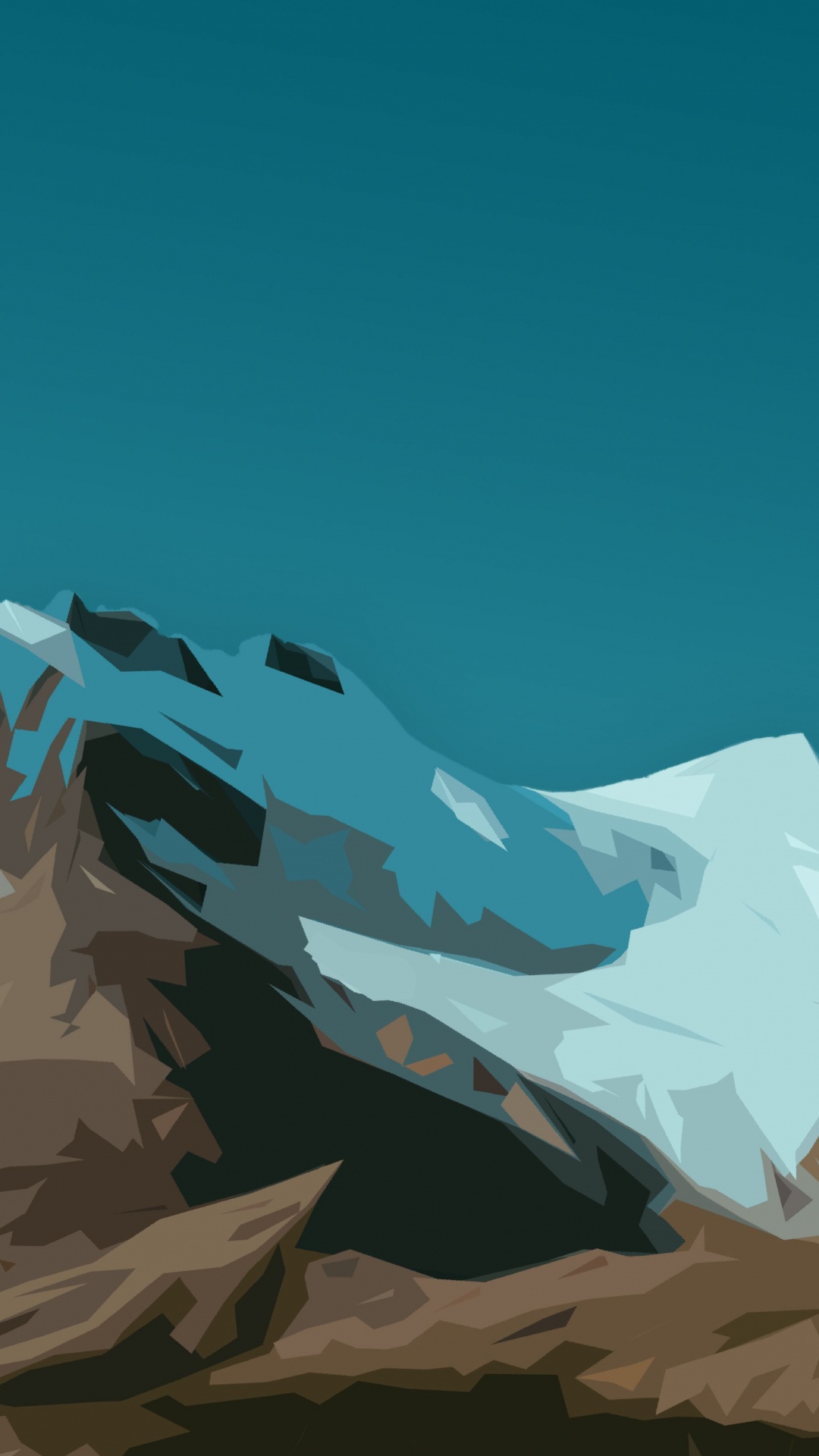 Обои нунатак, гора, ледяная форма, иллюстрация, экорегион в разрешении 1080x1920