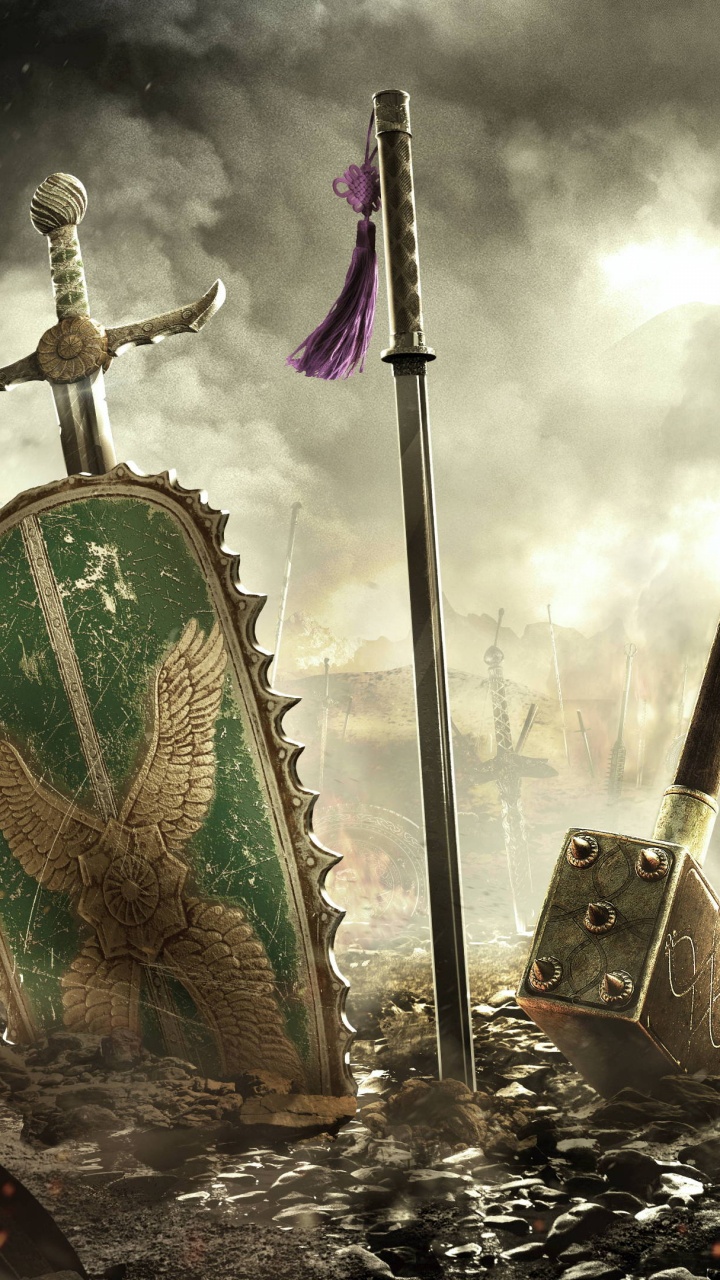 Обои for honor, ubisoft, стратегии видео игры, иллюстрация, Цифровой композитинг в разрешении 720x1280
