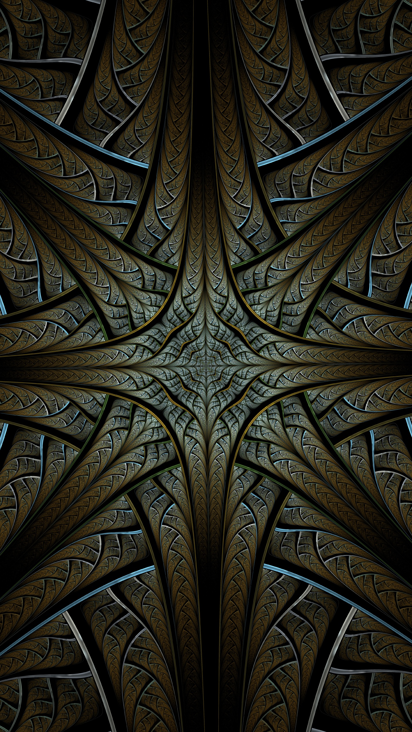 Обои фрактал, фрактальное искусство, абстракция, узор, резьба по камню в разрешении 1440x2560