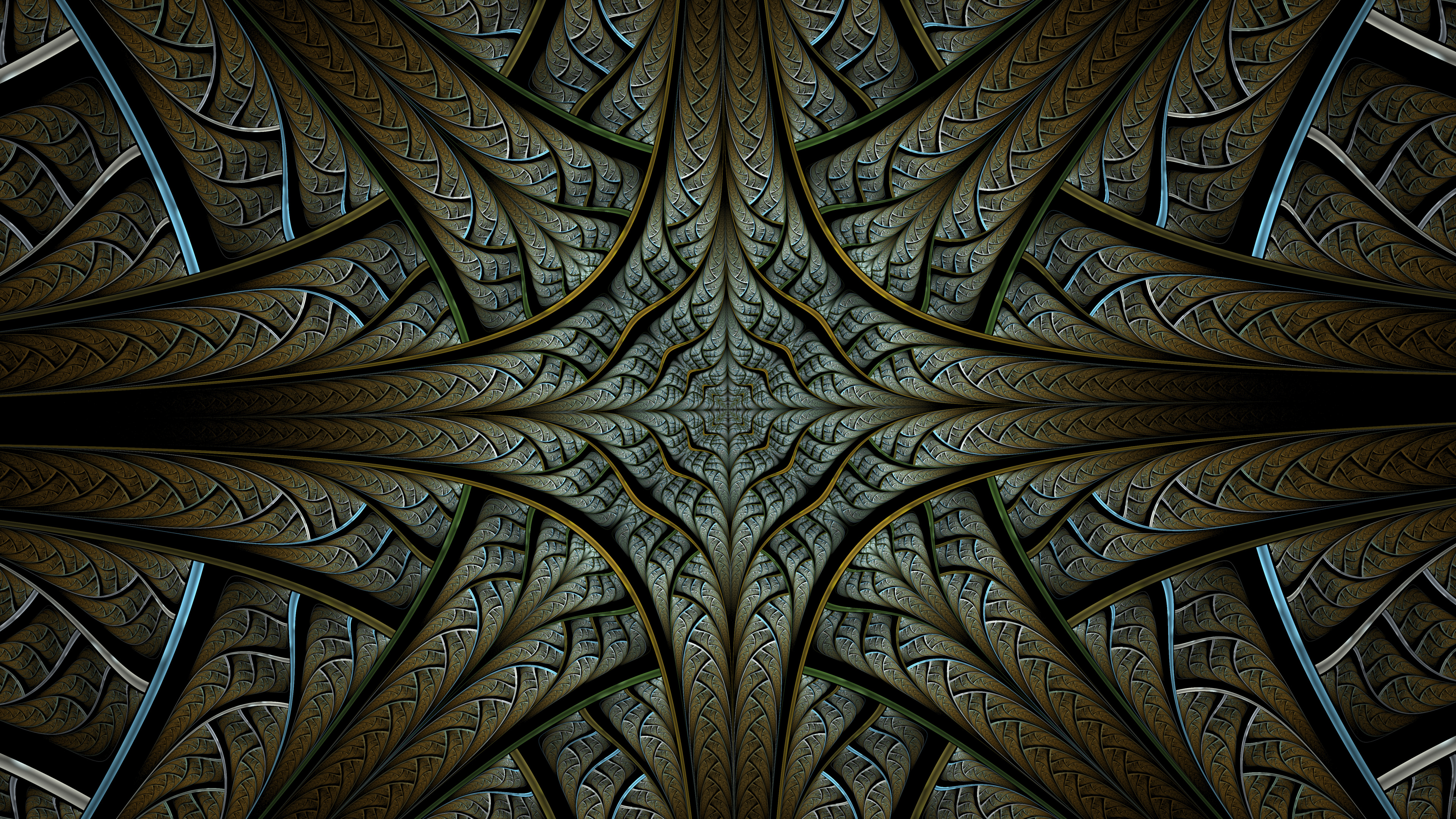 Обои фрактал, фрактальное искусство, абстракция, узор, резьба по камню в разрешении 3840x2160