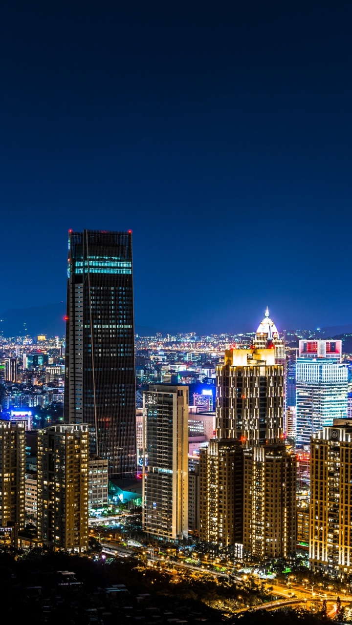 Обои Тайбэй 101, небоскреб, город, городской пейзаж, городской район в разрешении 720x1280