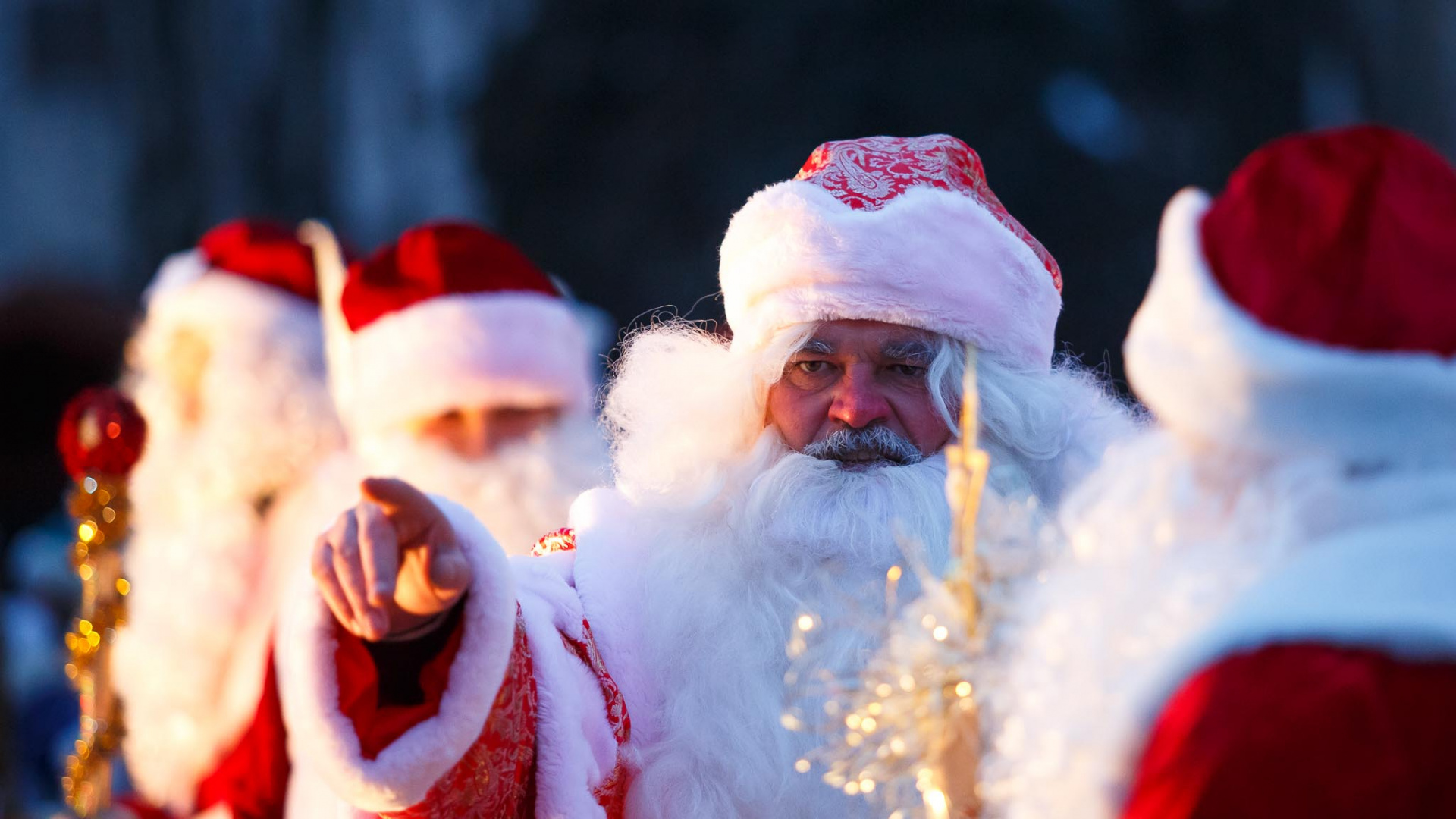 Обои Санта-Клаус, Дед Мороз, Рождественские украшения, волосы на лице, традиция в разрешении 1920x1080