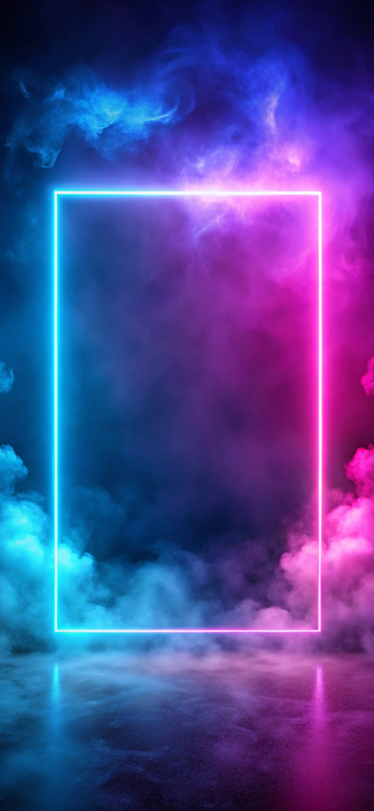 Обои блик, графический дизайн, атмосфера, синий, пурпур в разрешении 1242x2688