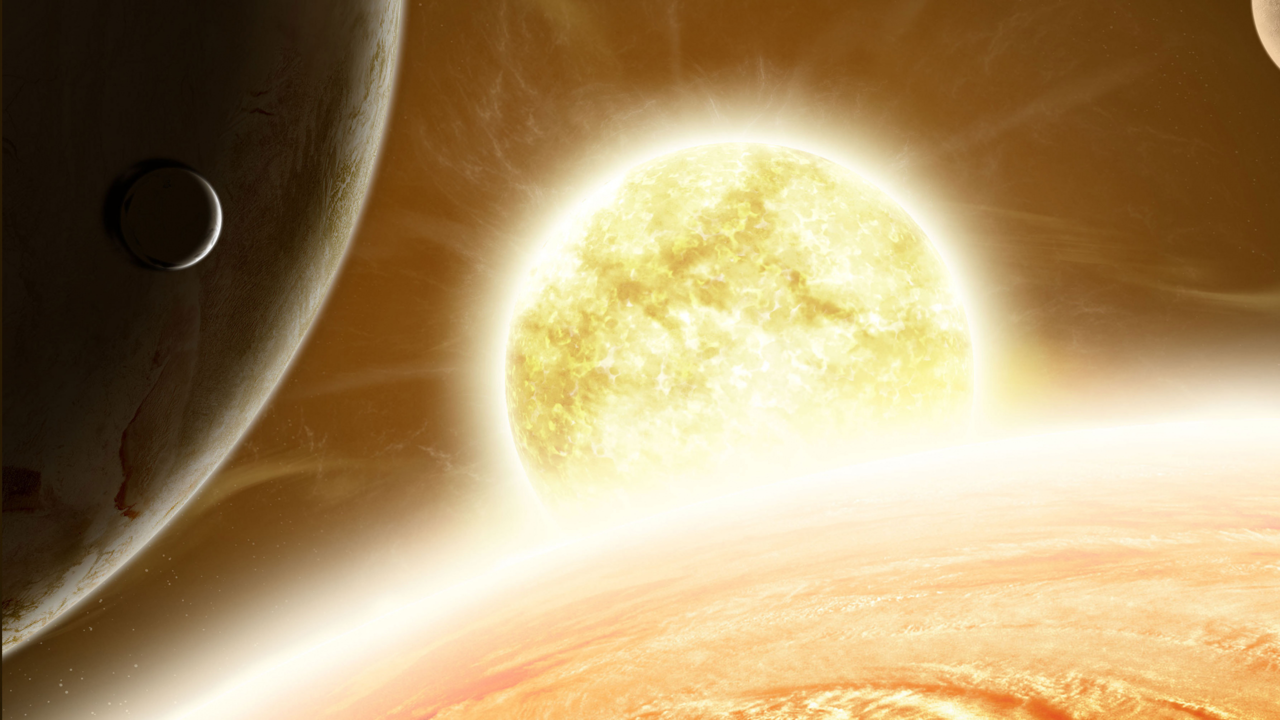 Обои атмосфера, земля, космическое пространство, астрономический объект, космос в разрешении 2560x1440