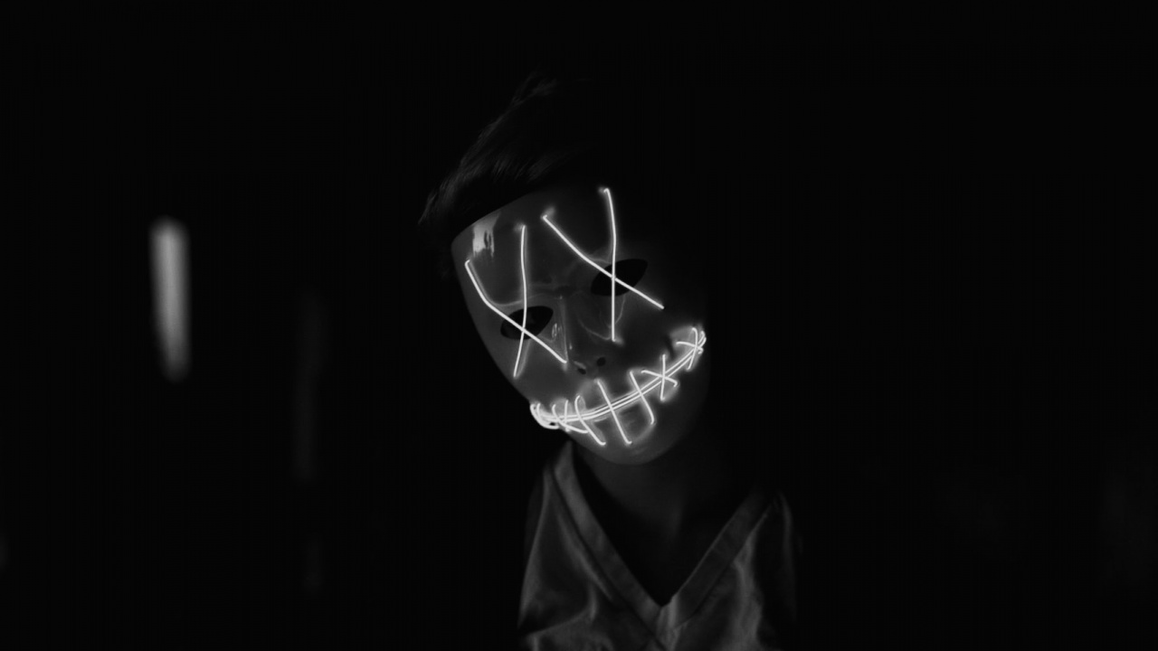 Обои темно-эстетическое, эстетика, черный, белые, темнота в разрешении 1280x720