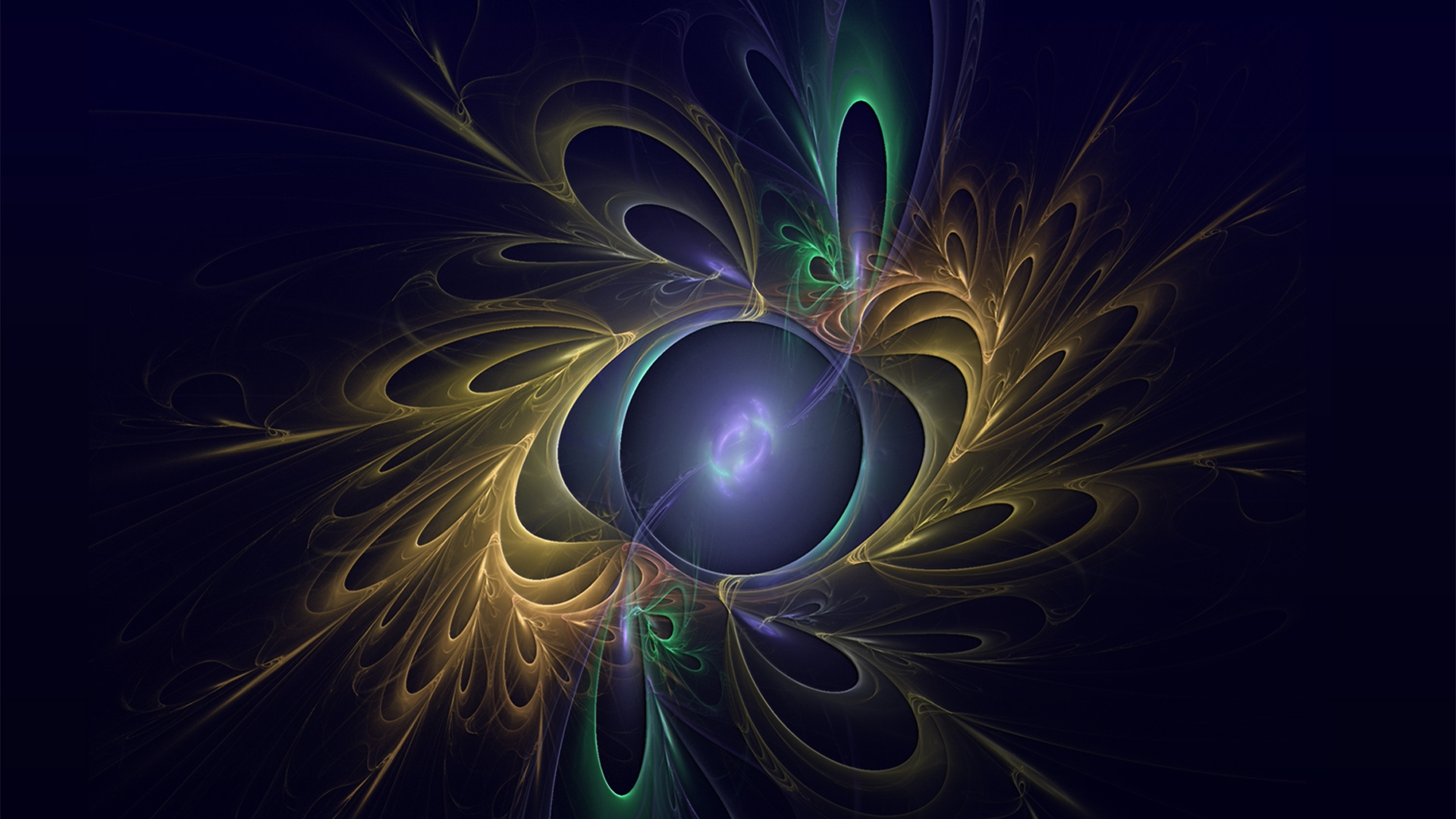 Обои фрактальное искусство, специальные эффекты, спецэффекты, круг, мрак в разрешении 1920x1080