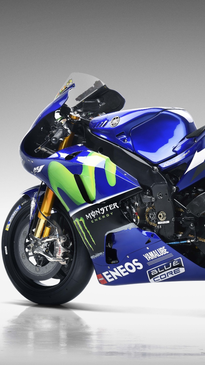 Обои Ямаха YZR-М1, мотоцикл, супербайк, Обтекатель мотоцикла, авто в разрешении 720x1280