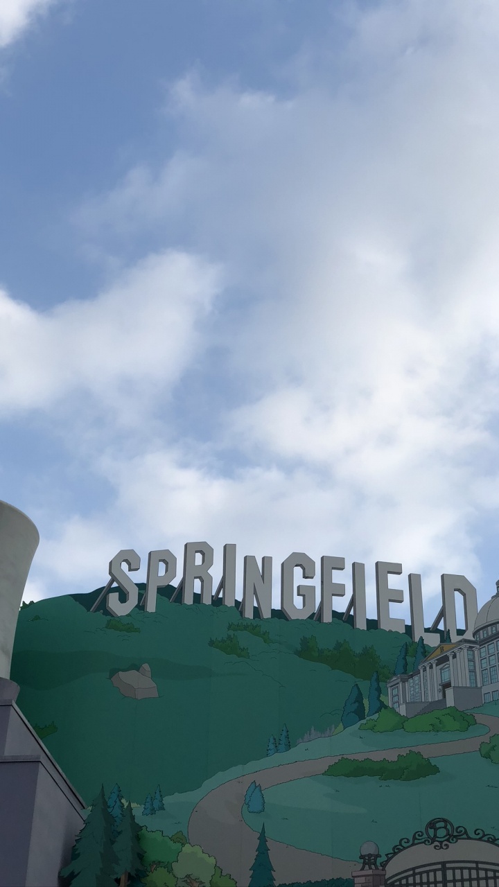 Обои Голливуд, Спрингфилд, дневное время, облако, кучевое облако в разрешении 720x1280