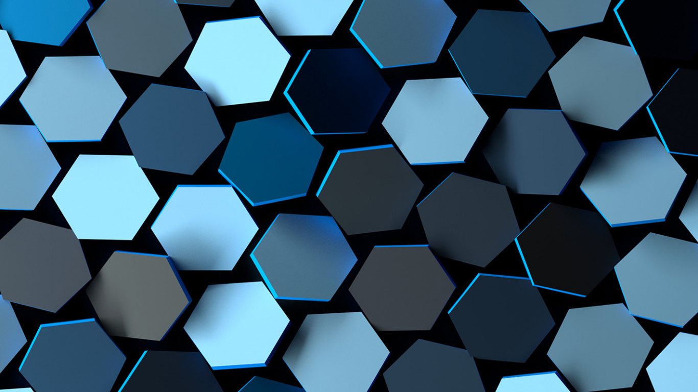 Обои Шестиугольники в разрешении 1366x768