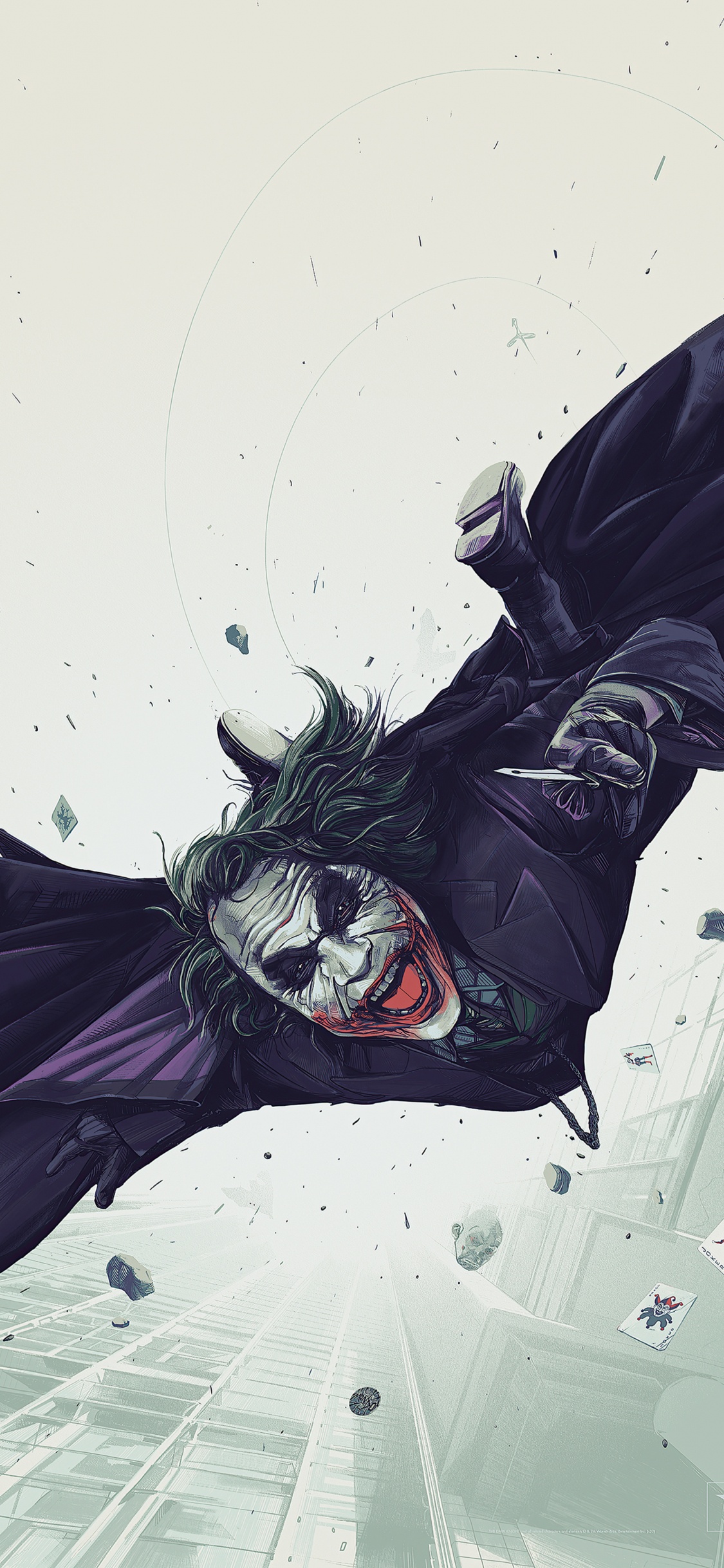 Обои Джокер, Бэтмен, темный рыцарь оливер барретт, альтернативные постеры фильмов, постер в разрешении 1125x2436