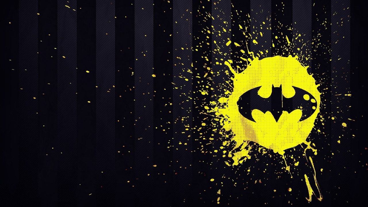 Обои Бэтмен, Джокер, желтый, графический дизайн, графика в разрешении 1280x720