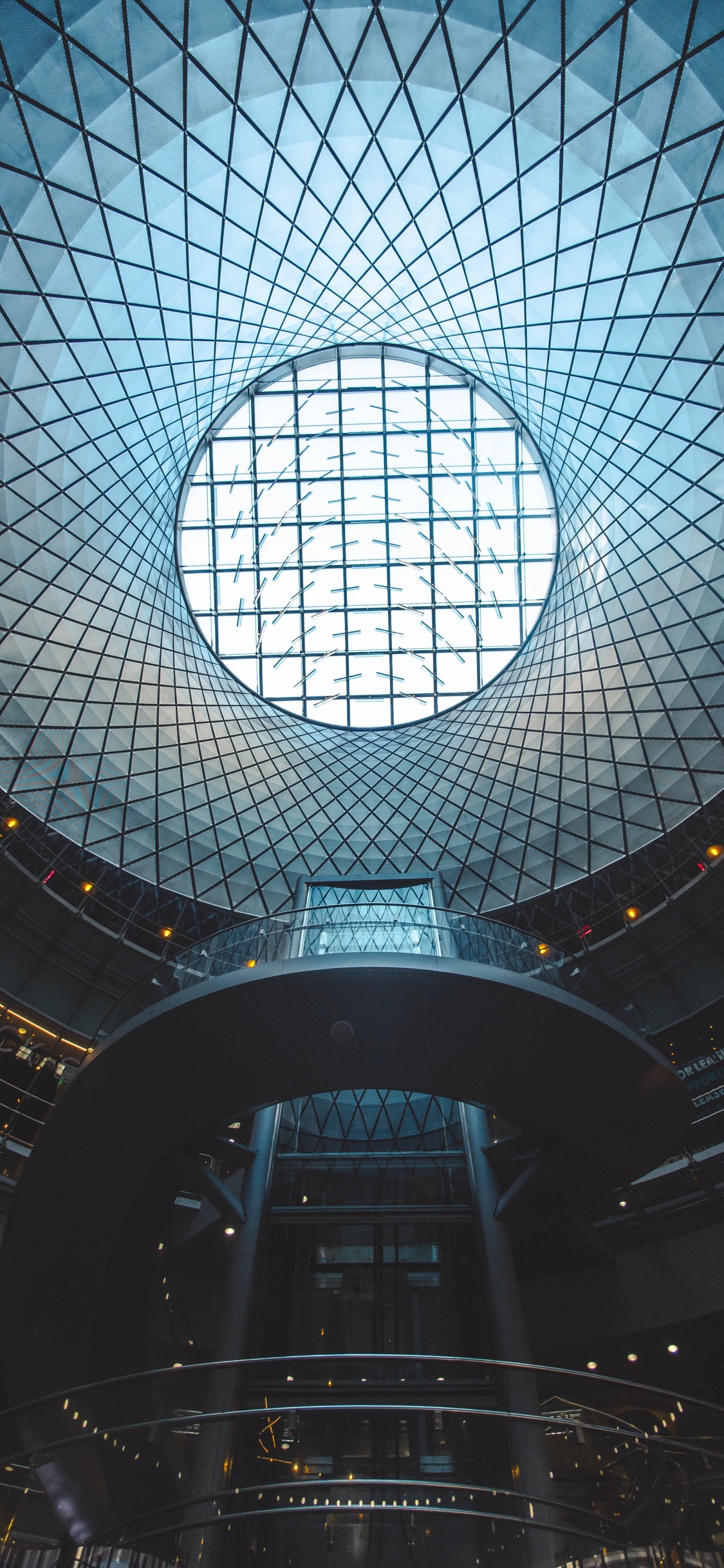 Обои архитектура, синий, ориентир, свет, купол в разрешении 1125x2436