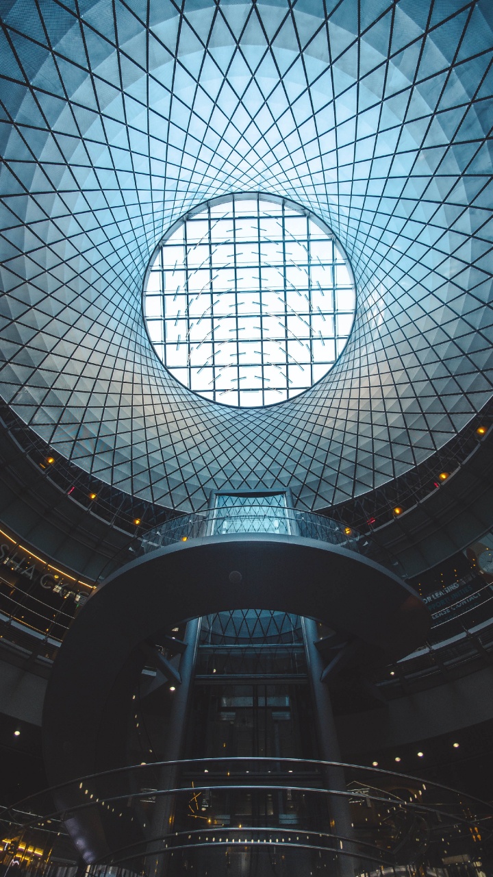 Обои архитектура, синий, ориентир, свет, купол в разрешении 720x1280