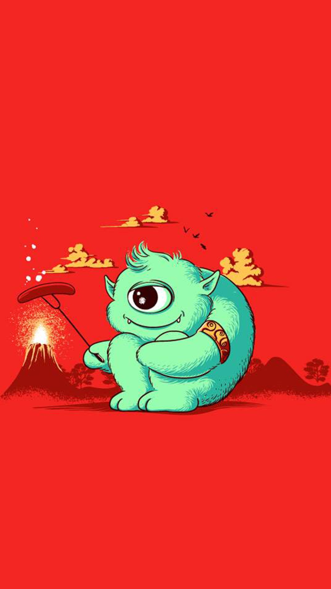 Обои мультфильм, арт, Счастлив, живопись, пурпурный цвет в разрешении 1080x1920