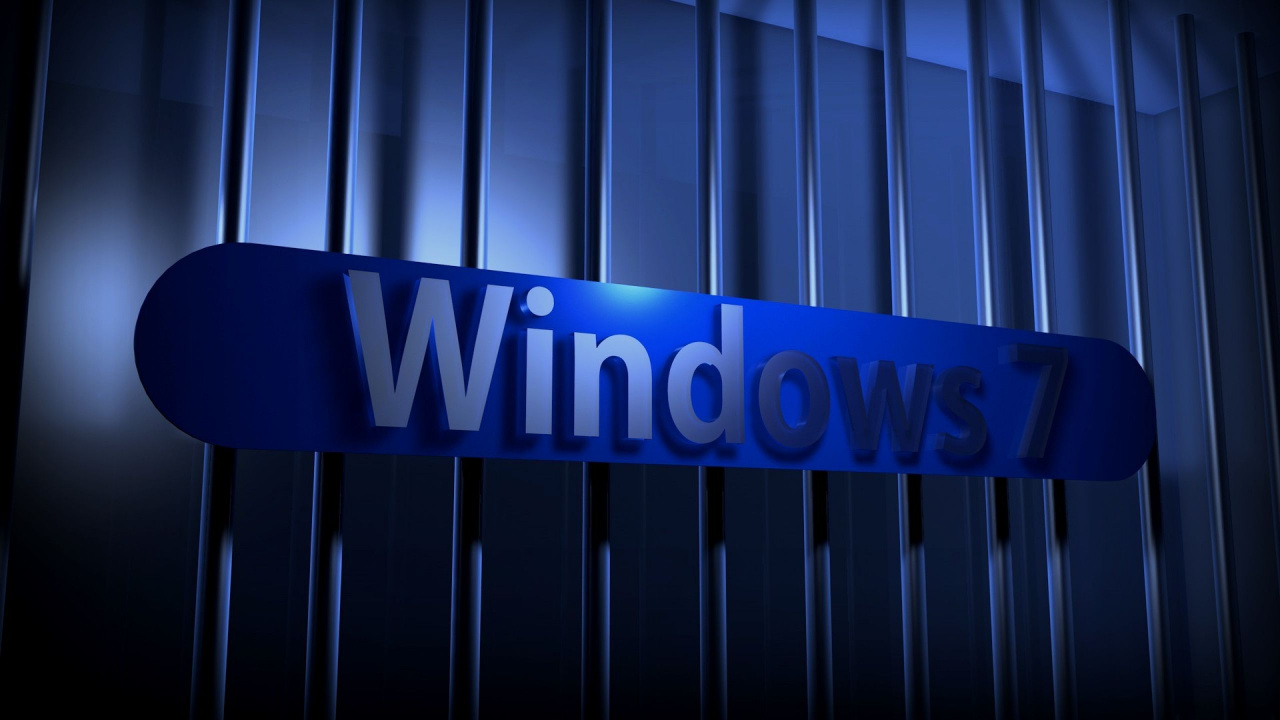 Обои windows 7, синий, свет, электрик, лого в разрешении 1280x720