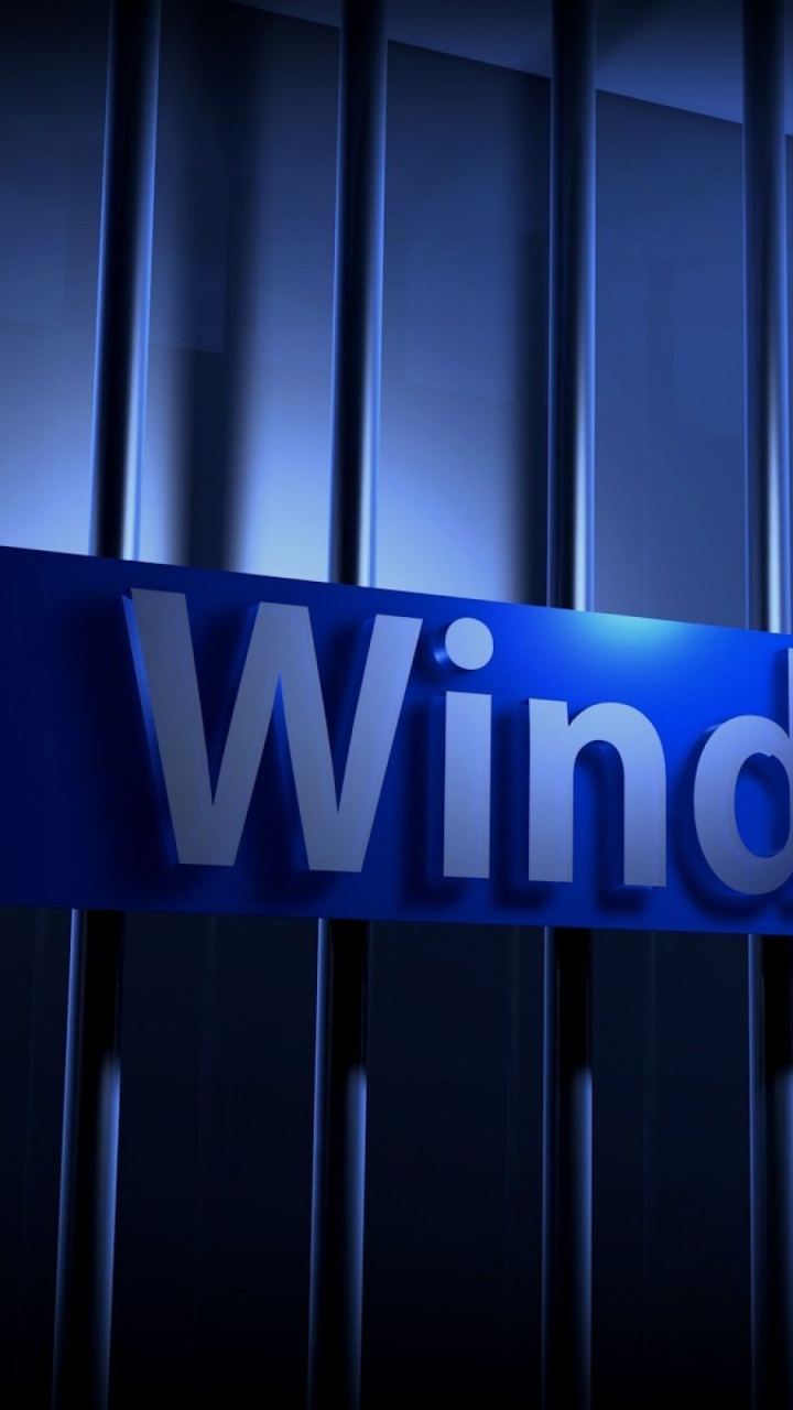 Обои windows 7, синий, свет, электрик, лого в разрешении 720x1280