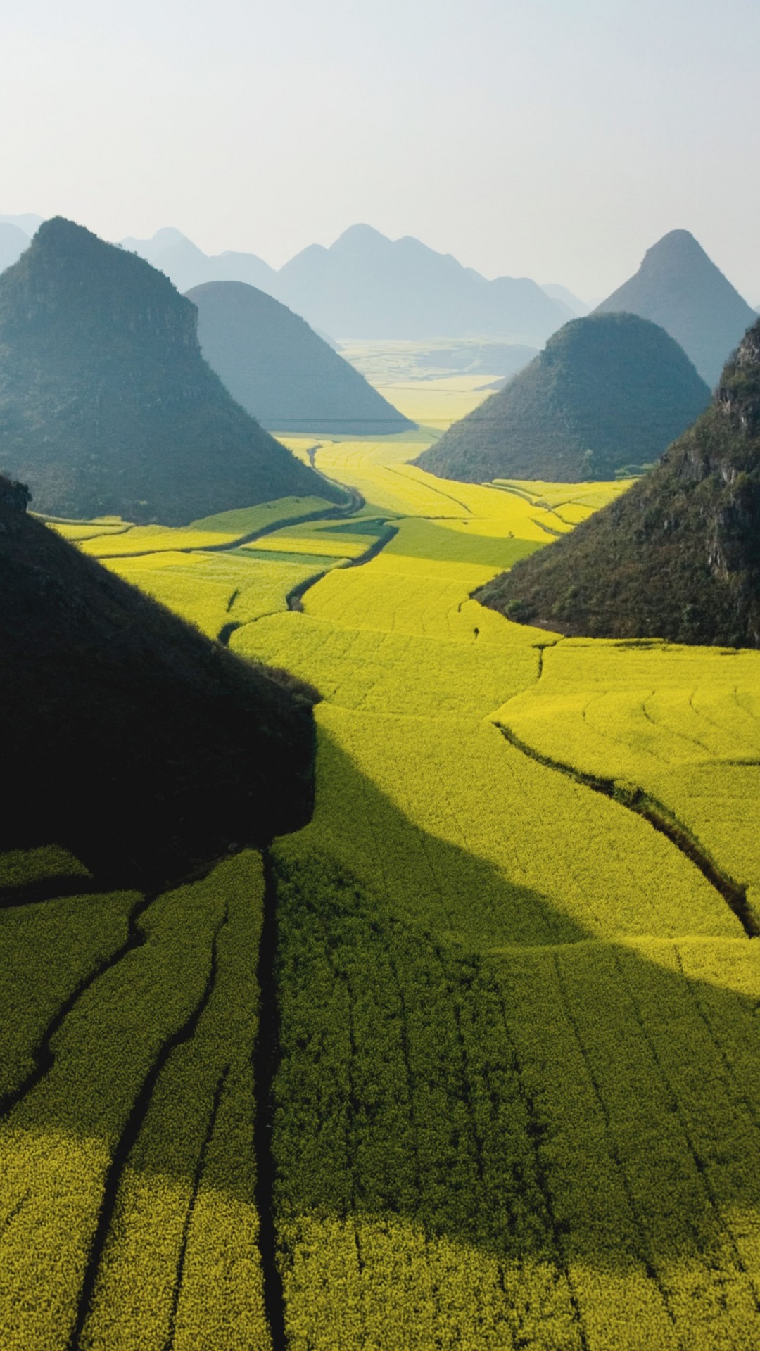 Обои Округа Луопинсянь, нагорье, холм, Шоколадные Холмы, небо в разрешении 1080x1920