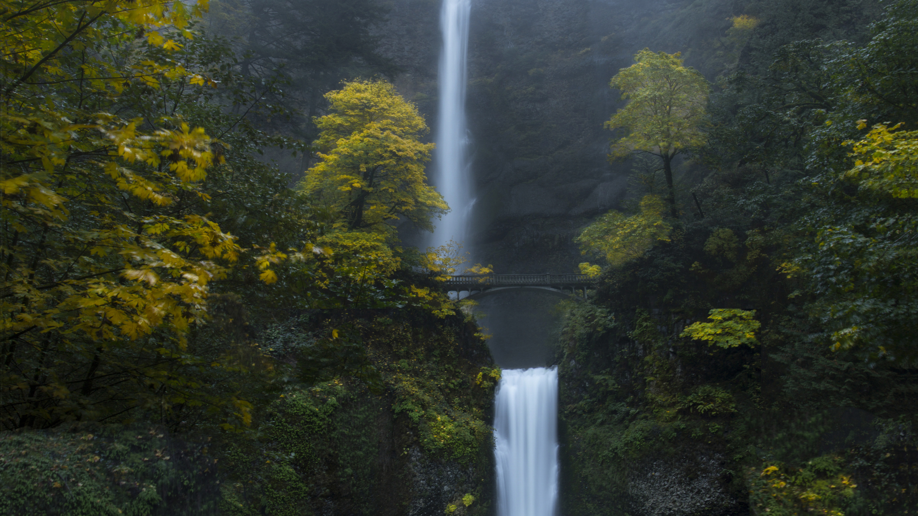 Обои водопад, природный ландшафт, гидроресурсы, водоем, природа в разрешении 3840x2160