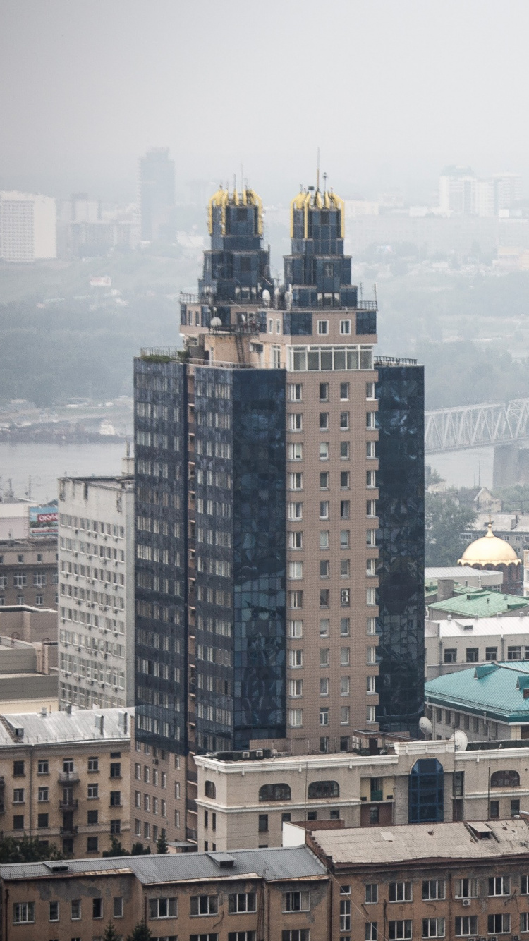 Обои городской район, город, метрополия, городской пейзаж, небоскреб в разрешении 750x1334
