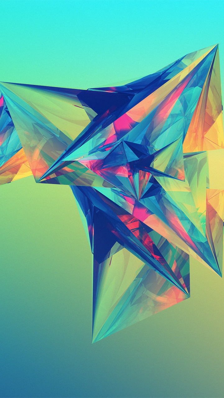 Обои абстрактное искусство, графический дизайн, арт, треугольник, бумага искусства в разрешении 720x1280