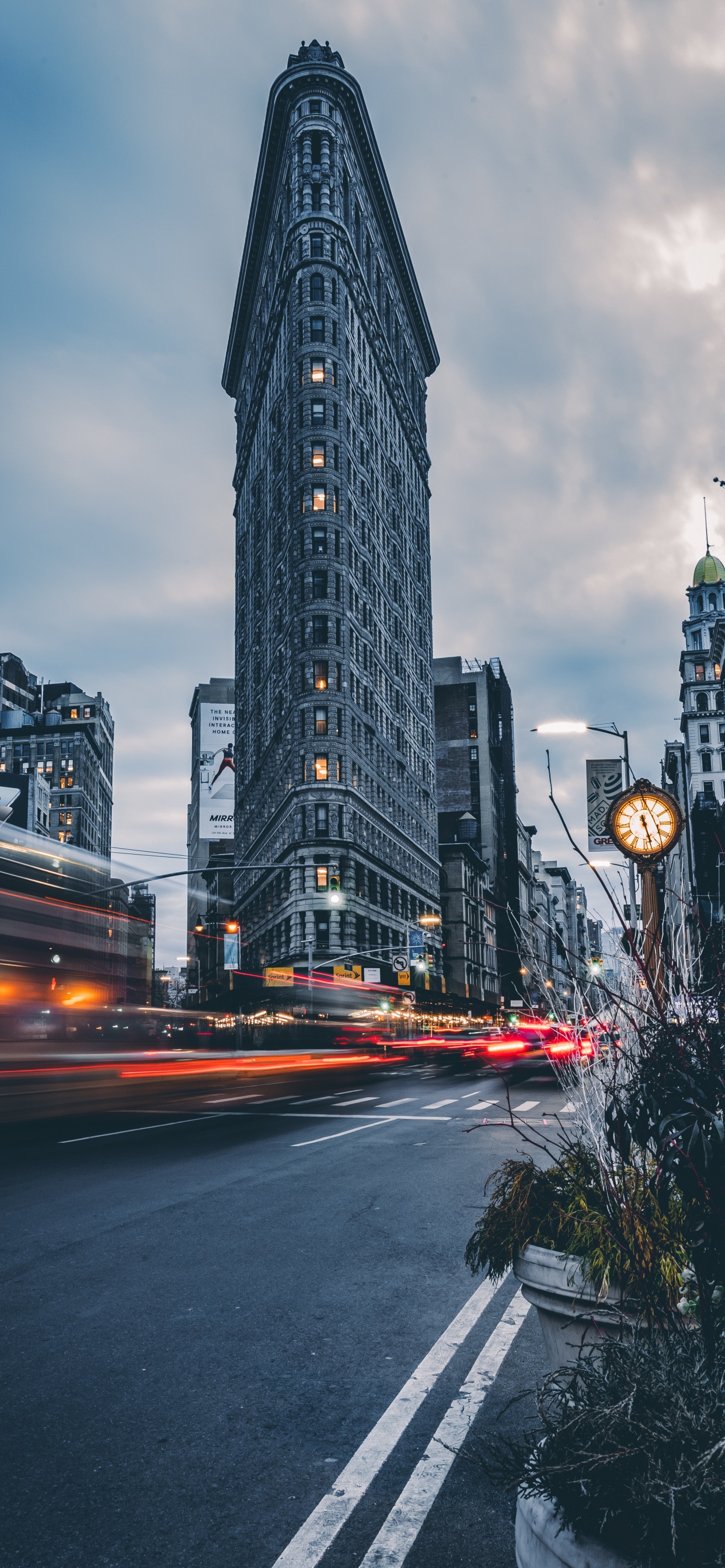 Обои Флэтайрон-Билдинг, здание, городской район, небоскреб, город в разрешении 1242x2688