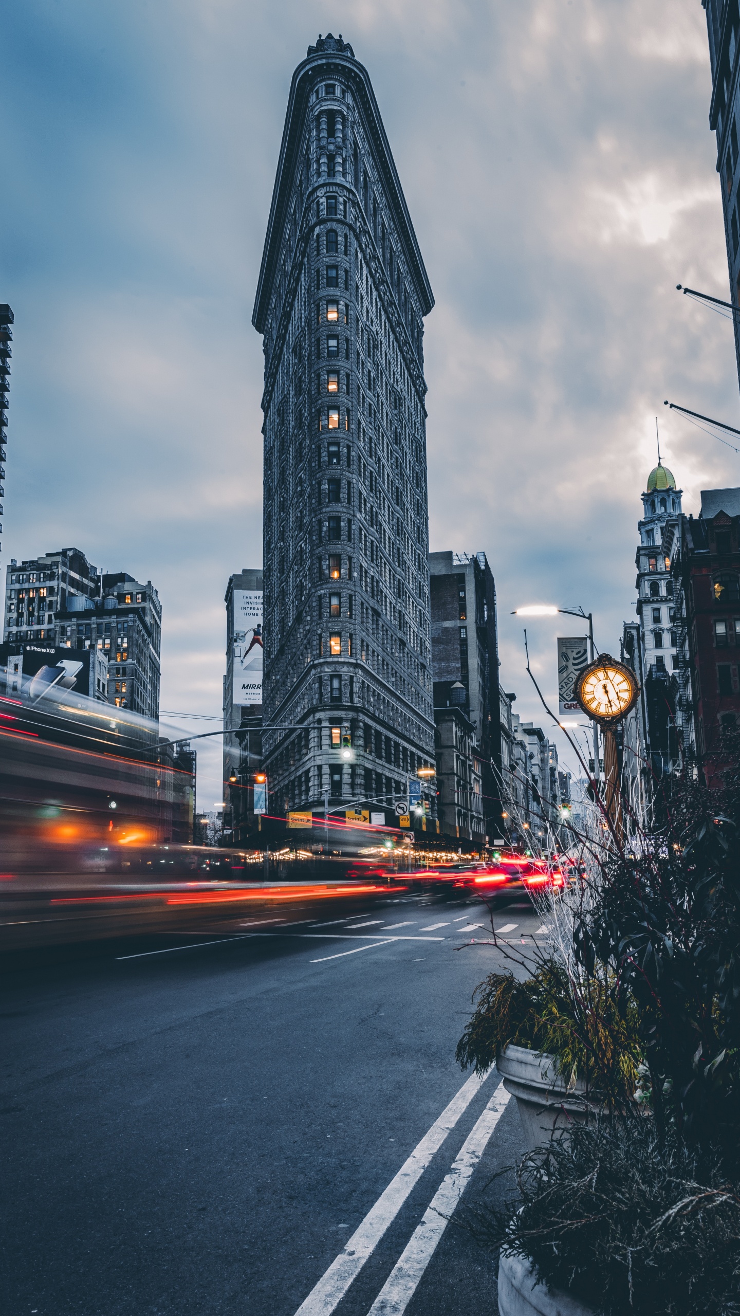 Обои Флэтайрон-Билдинг, здание, городской район, небоскреб, город в разрешении 1440x2560