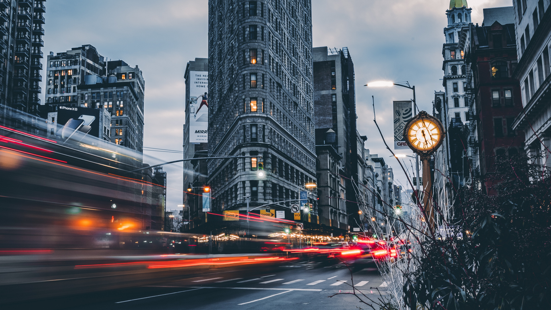 Обои Флэтайрон-Билдинг, здание, городской район, небоскреб, город в разрешении 1920x1080