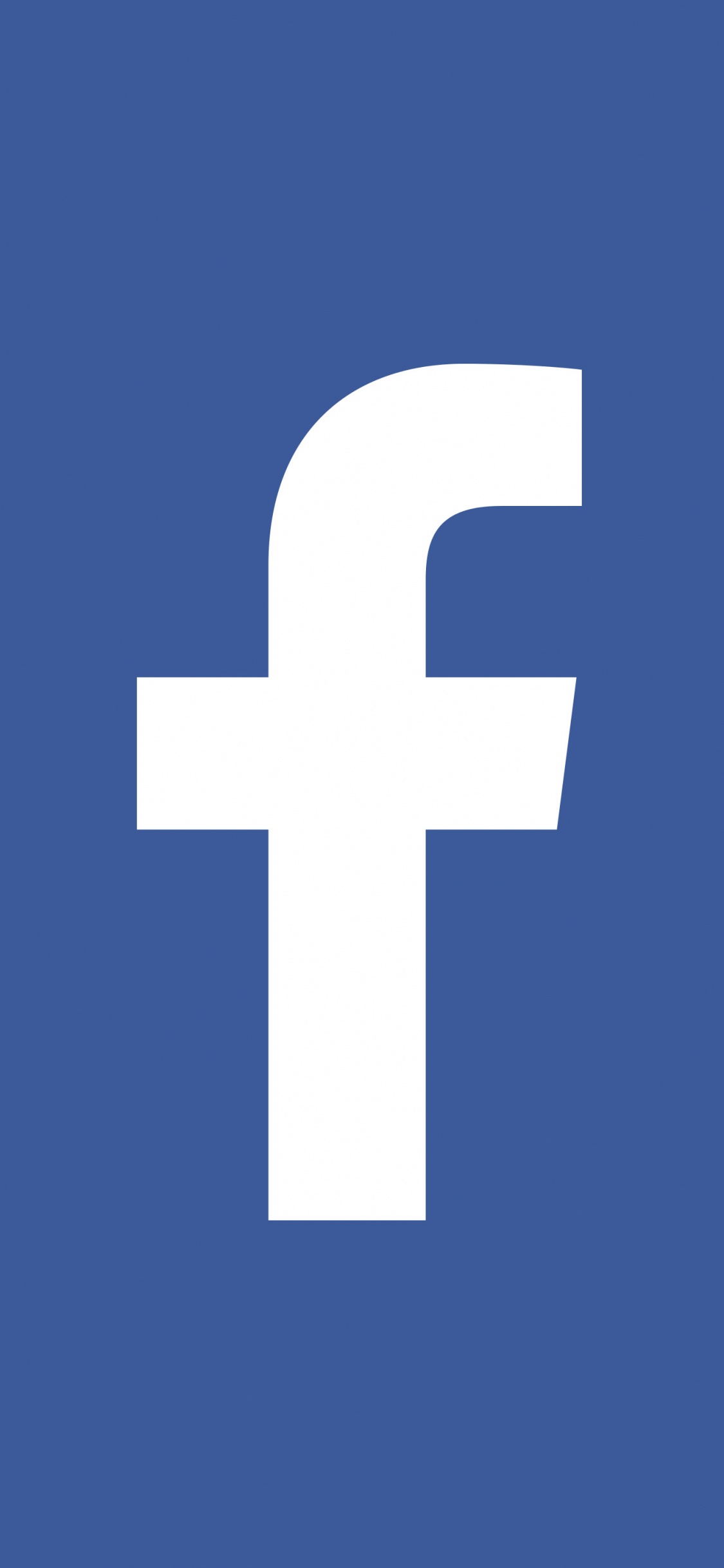 Обои значок facebook, фейсбук, лого, текст, линия в разрешении 1125x2436