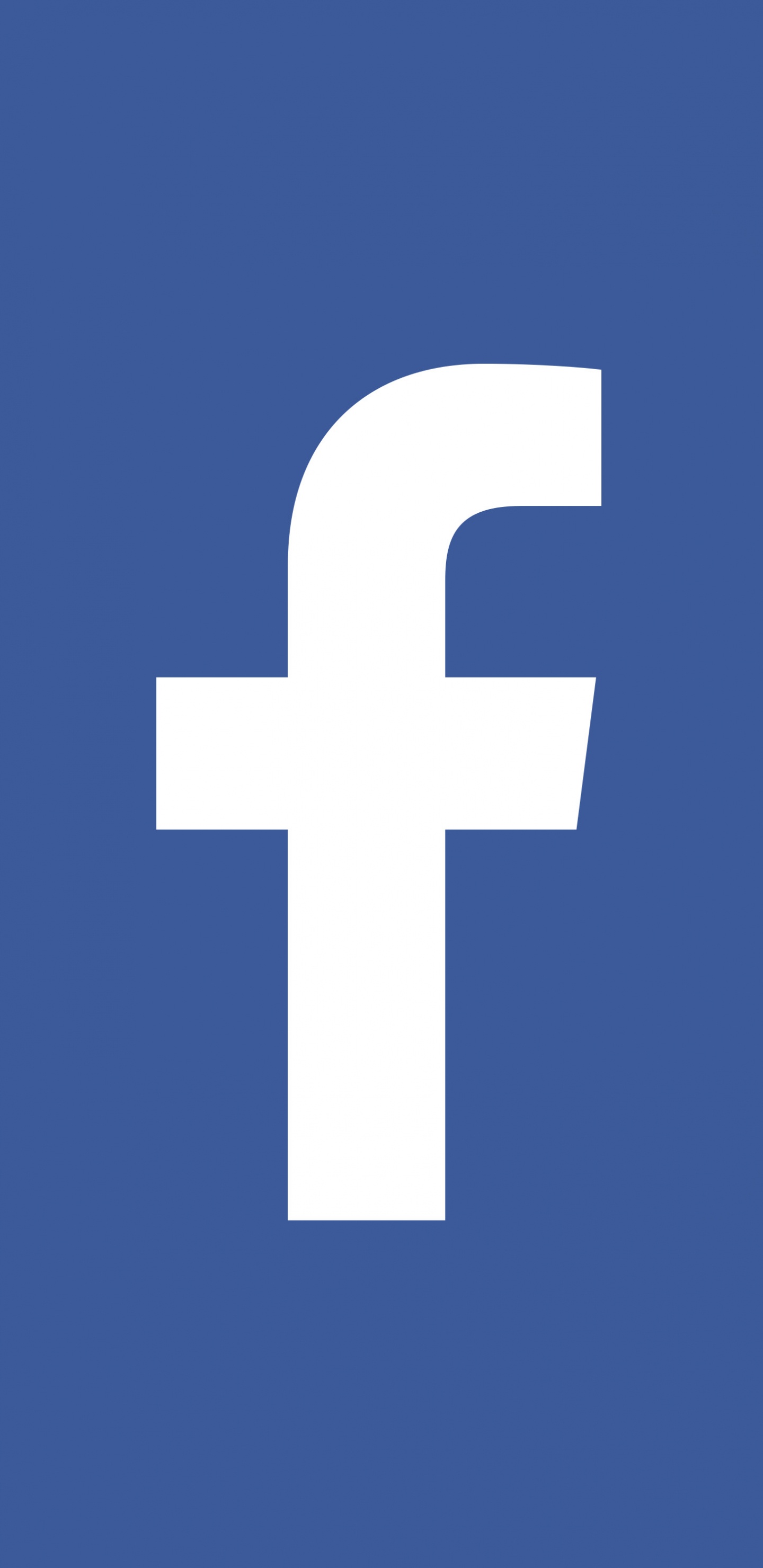 Обои значок facebook, фейсбук, лого, текст, линия в разрешении 1440x2960
