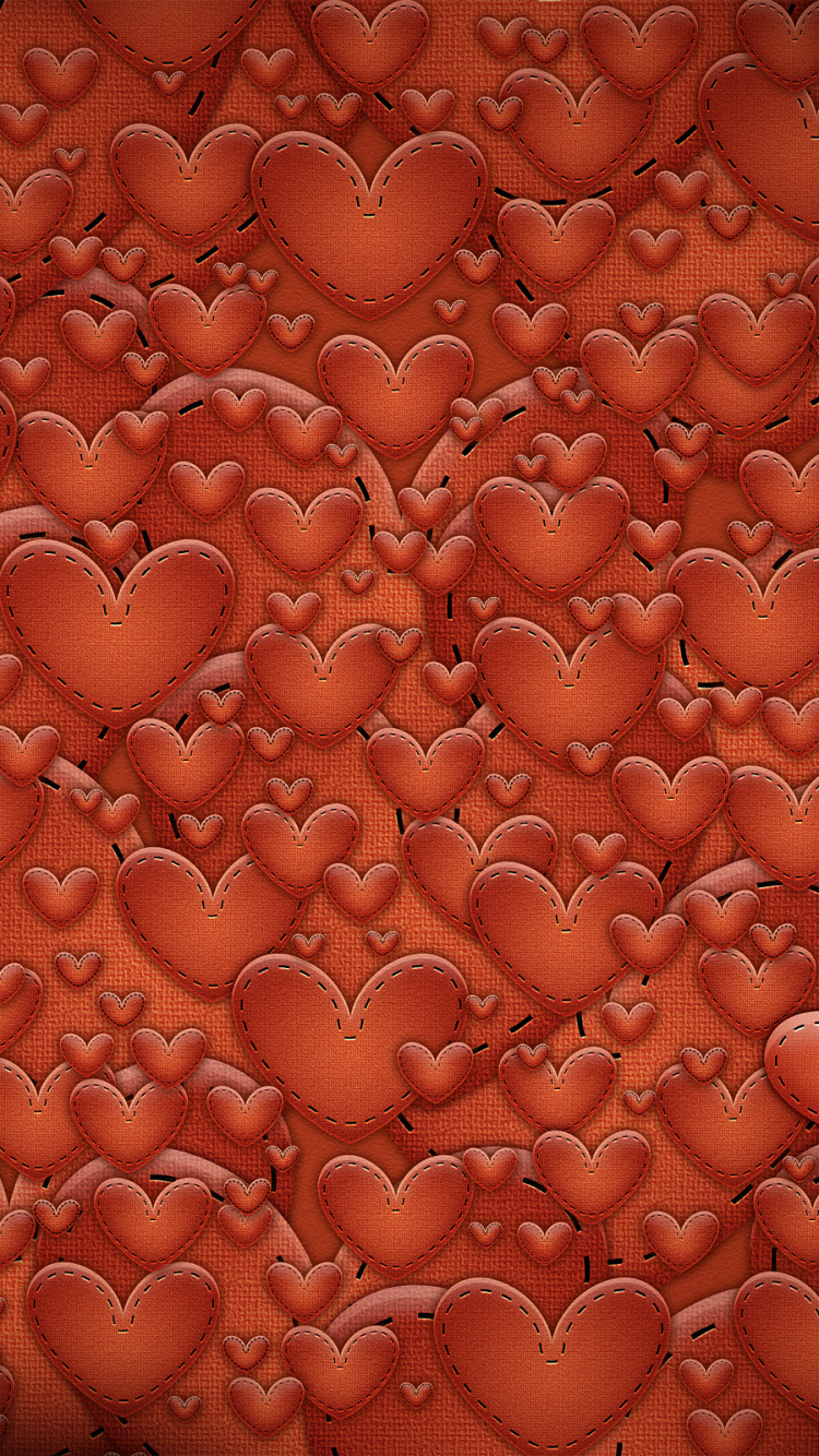 Обои сердце, фейсбук, любовь, купертинцы cuori в facebook, Апельсин в разрешении 750x1334